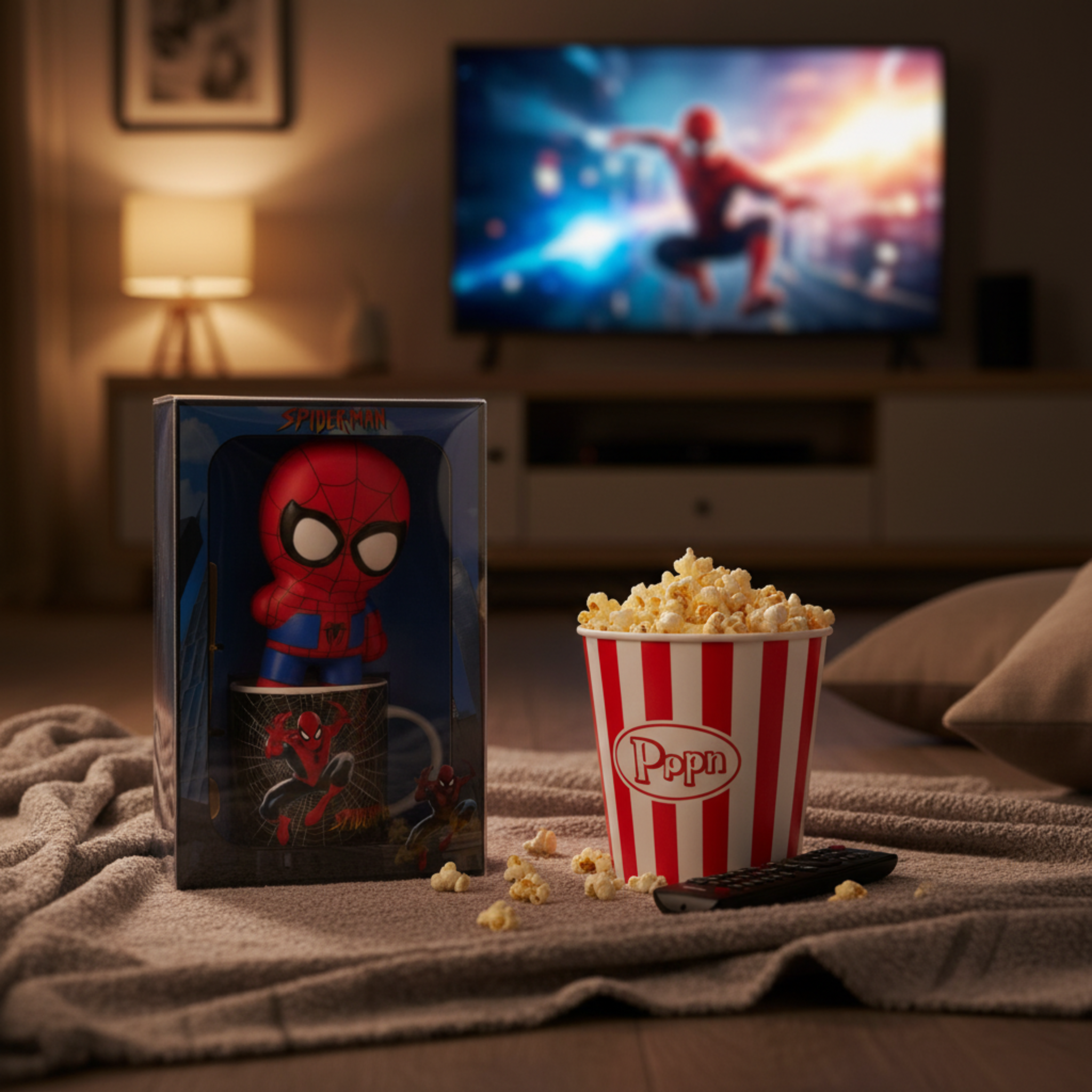 Coffret Mug Spider-Man : Tasse, Cuillère & Figurine 3D – Idée Cadeau