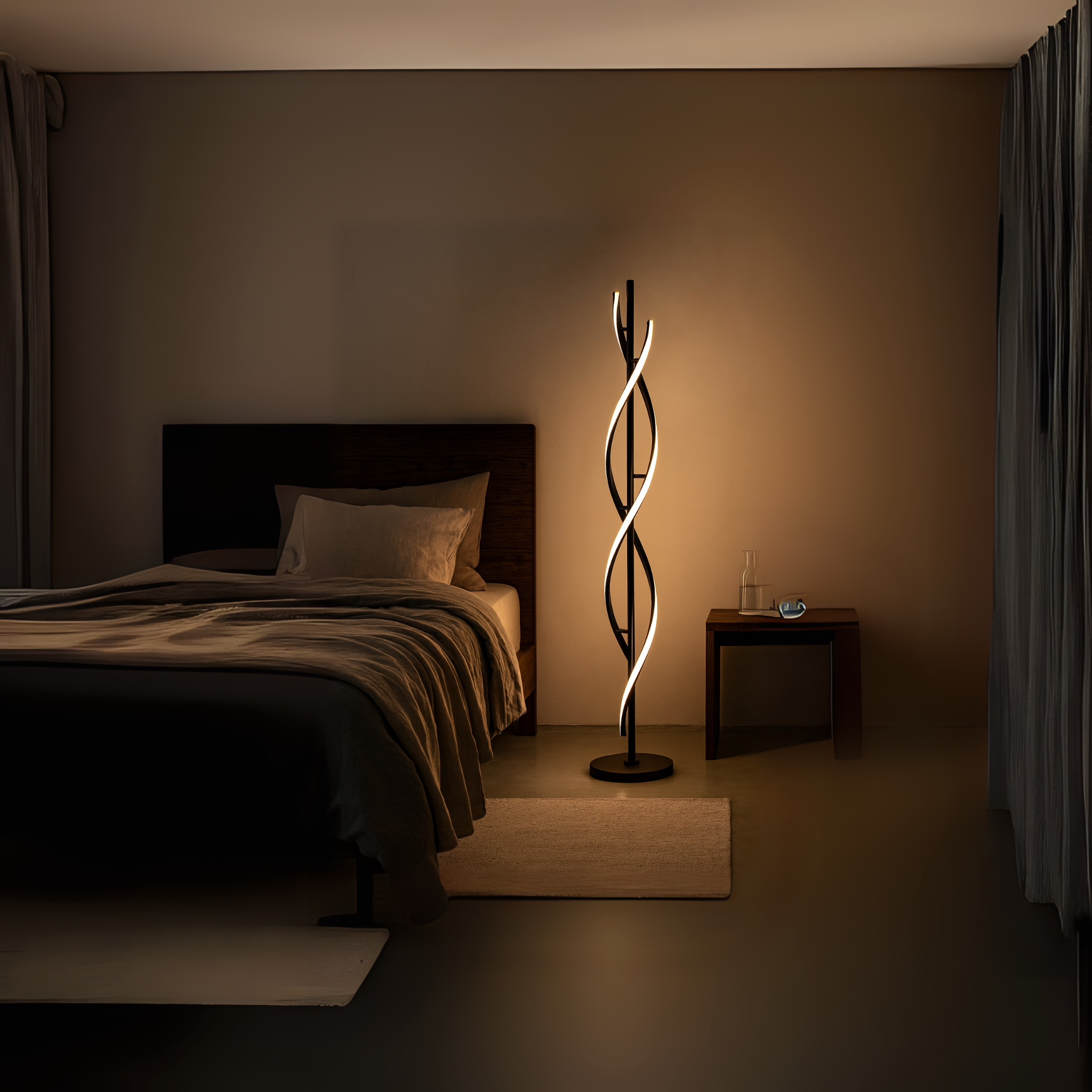 Lampadaire LED Spirale Moderne Tunisie | Fiolla Home