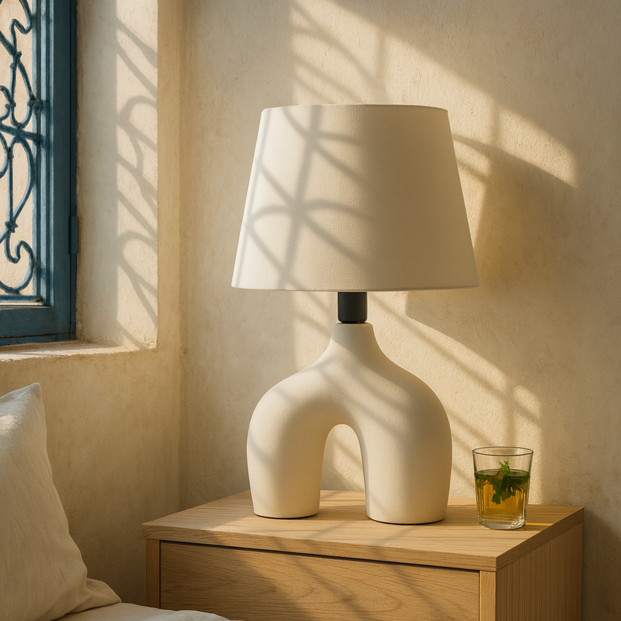 Veilleuse LED | Lampe de chevet design sculptural | Fiolla Home