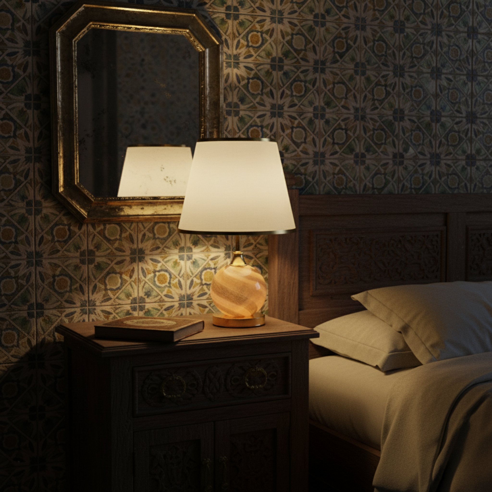 Lampe de Table "Noor" – Veilleuse Ambiance Méditerranéenne