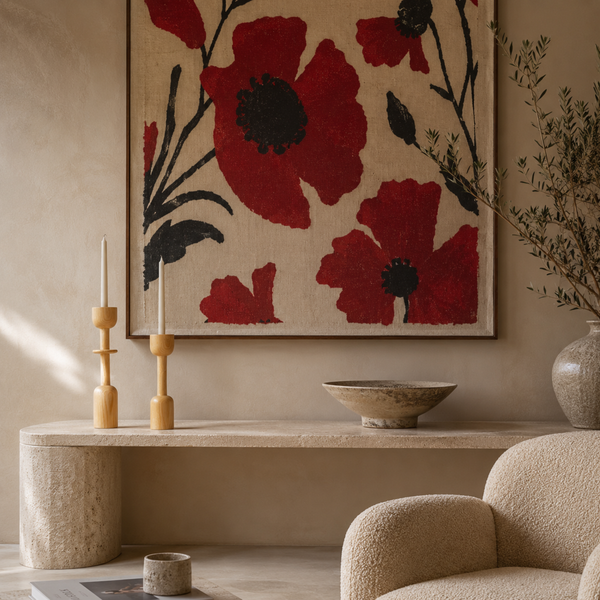 Lot 2 Bougeoirs Bois Tunisie | Porte-Bougies Clair Artisanal | Fiolla Home