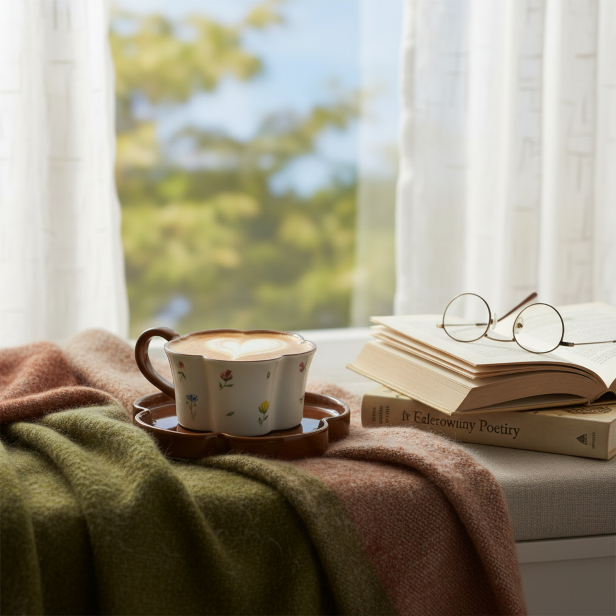 Tasse Fleur & Soucoupe Marron – Mug Cute Idée Cadeau Tunisie