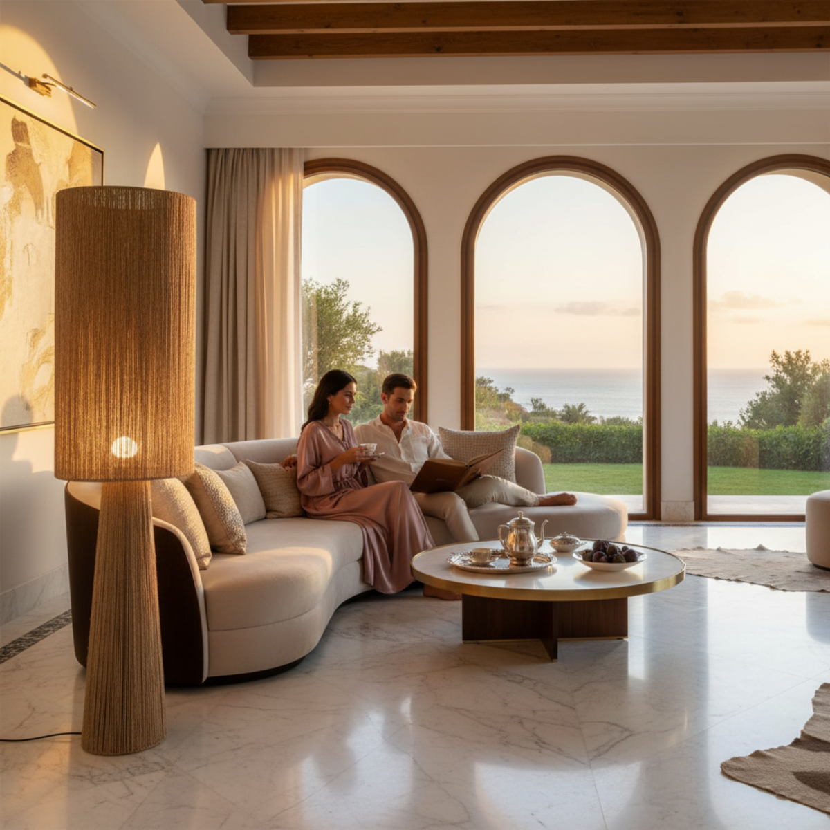 Lampadaire "OASIS" par Fiolla Home – Luminaire Artisanal Luxe Tunisie