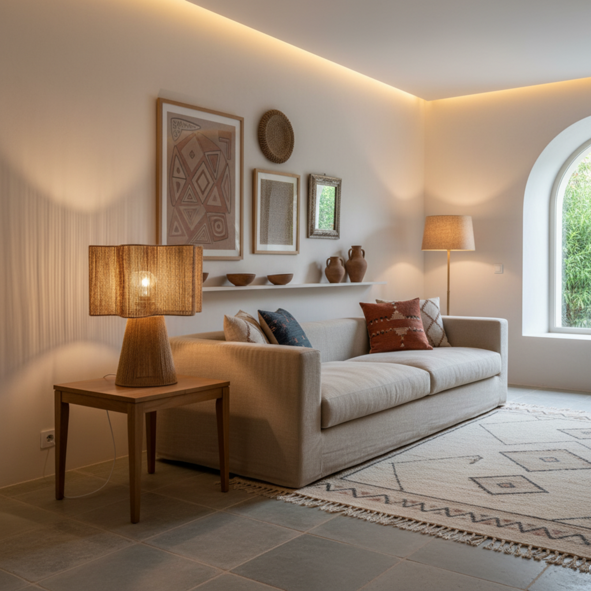 Lampe à Poser en Jute Naturelle - Design Bohème & Authentique