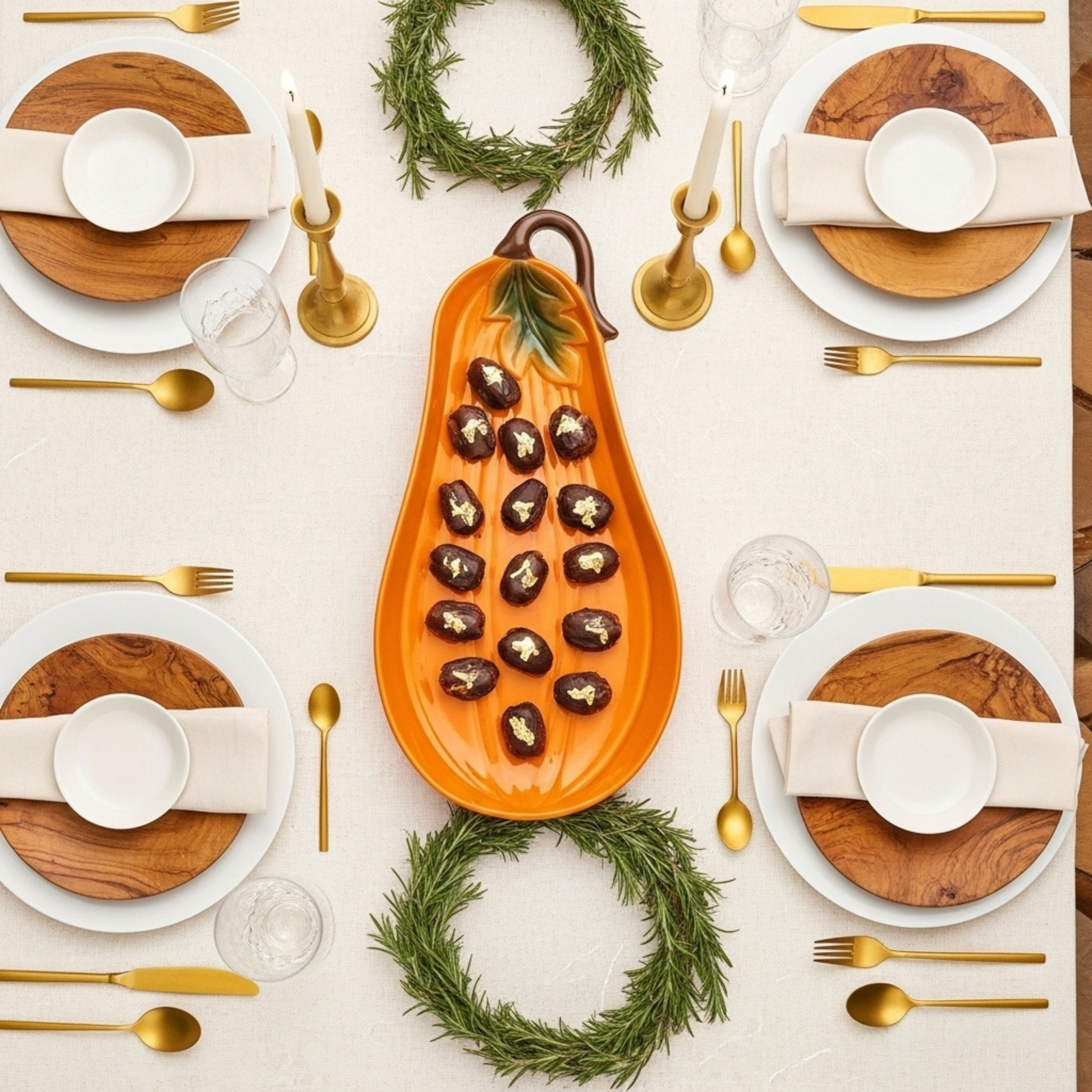 Assiette Citrouille en Céramique – Cadeau Fin d’Année Tunisie