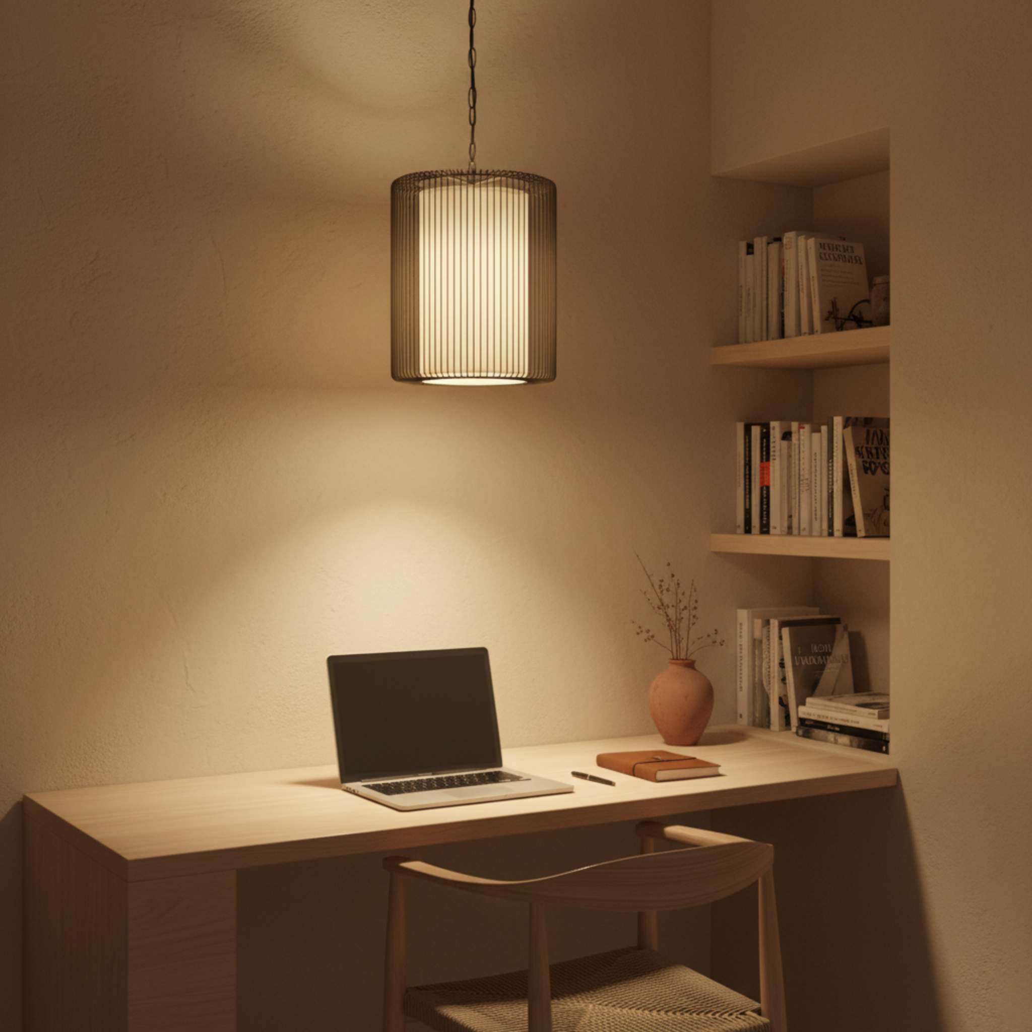 Suspension Cylindrique Côtelée | Design Moderne Minimaliste | Tunisie