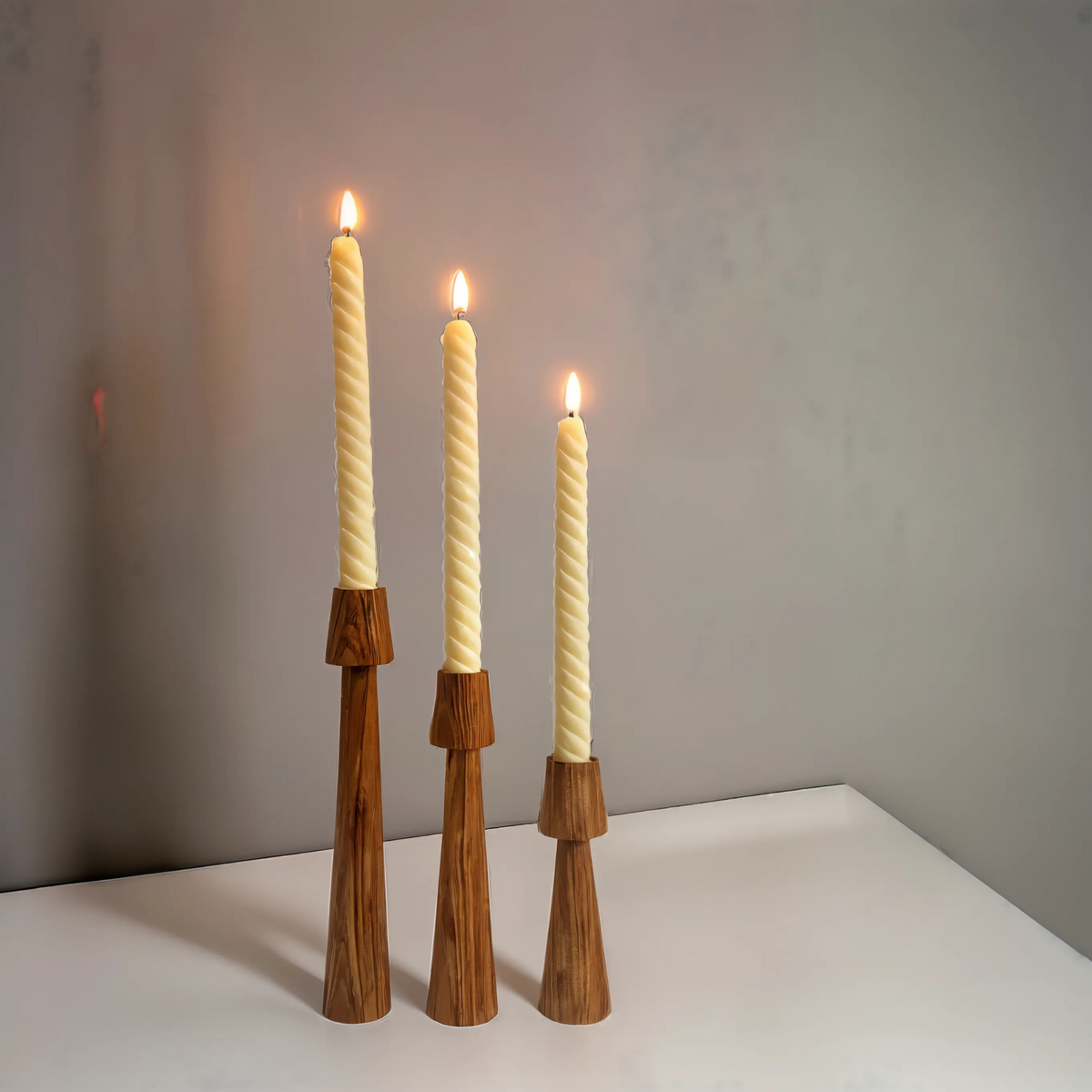 Bougeoirs en Bois Minimalistes | Décoration Naturelle | Fiolla Home