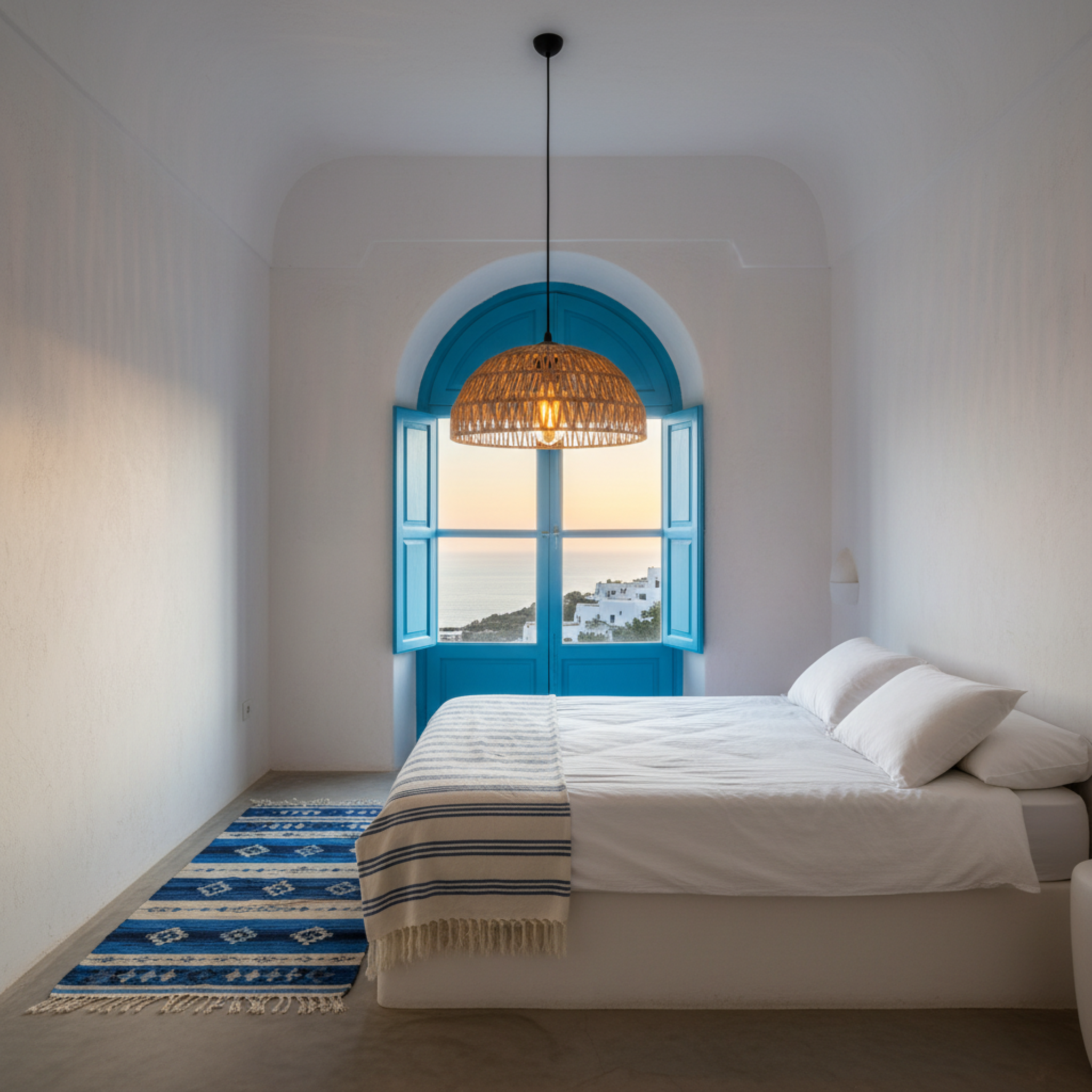 Suspension "Sama" en Jute Tressé – Luminaire Dôme Style Boho