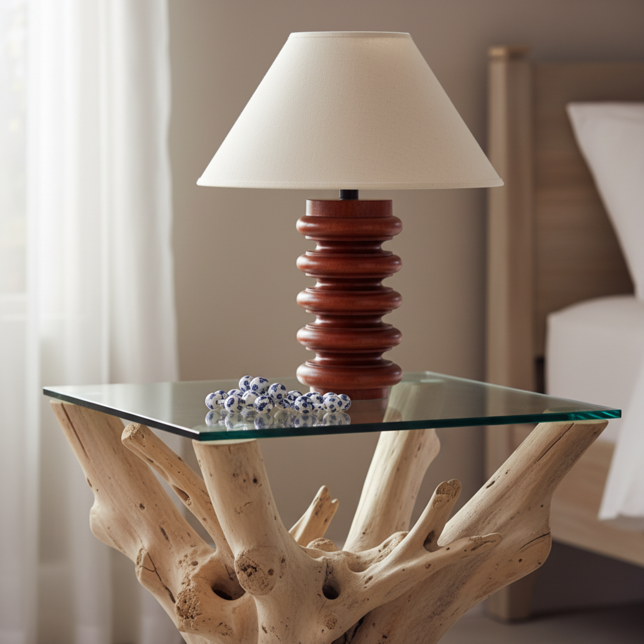 Luminaire Bohème "El Bey" | Lampe en Bois Artisanal | Tunisie