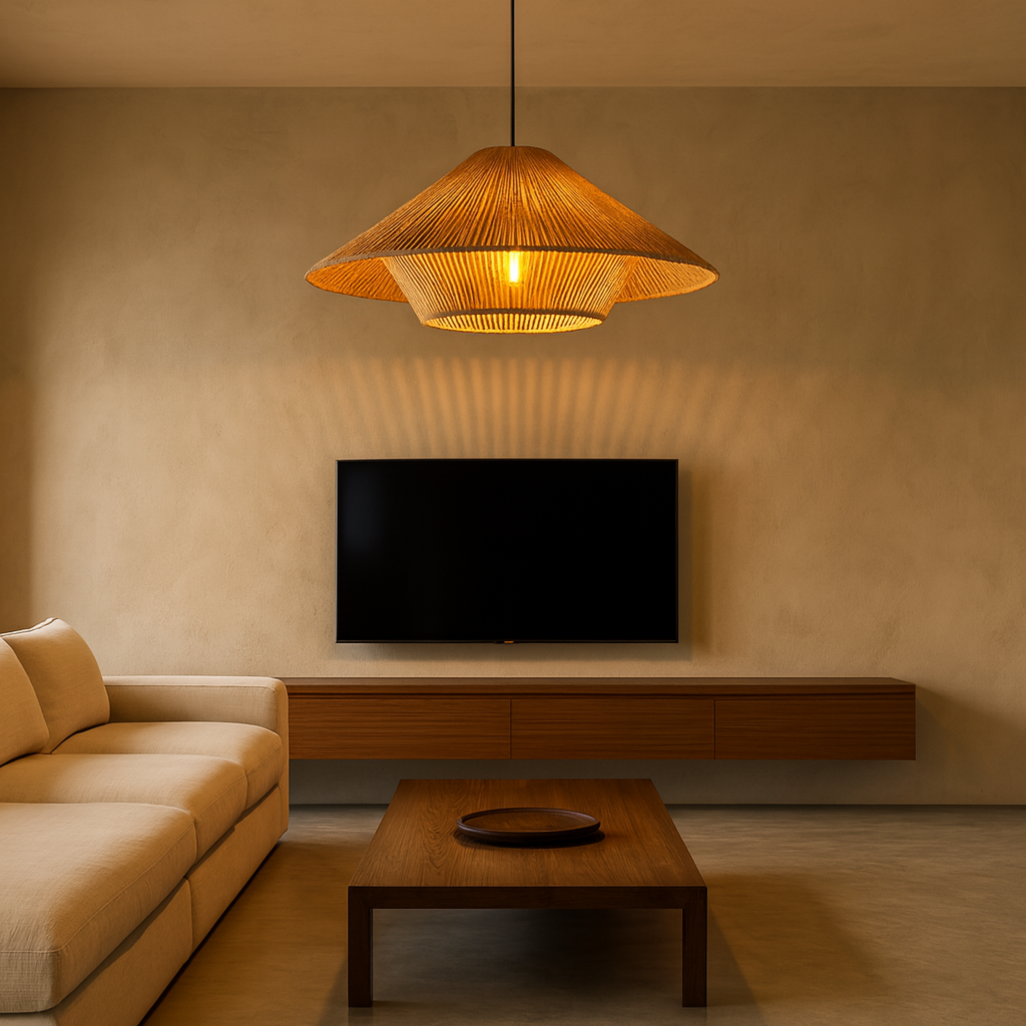 Suspension Design en Jute Tressé | Style Bohème | Tunisie