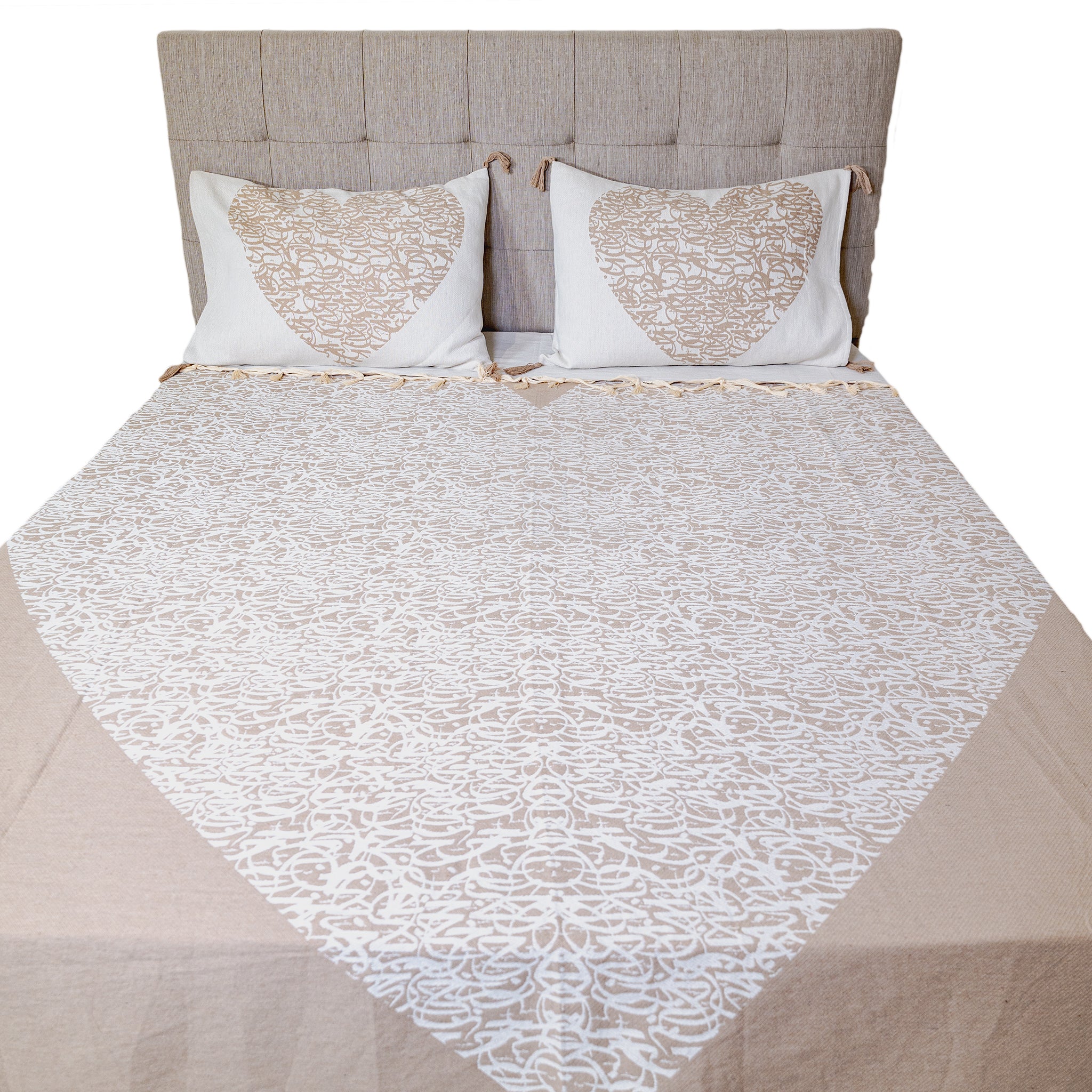 Parure de Lit Design AMOUR | Calligraphie et Charme | Fiolla Home