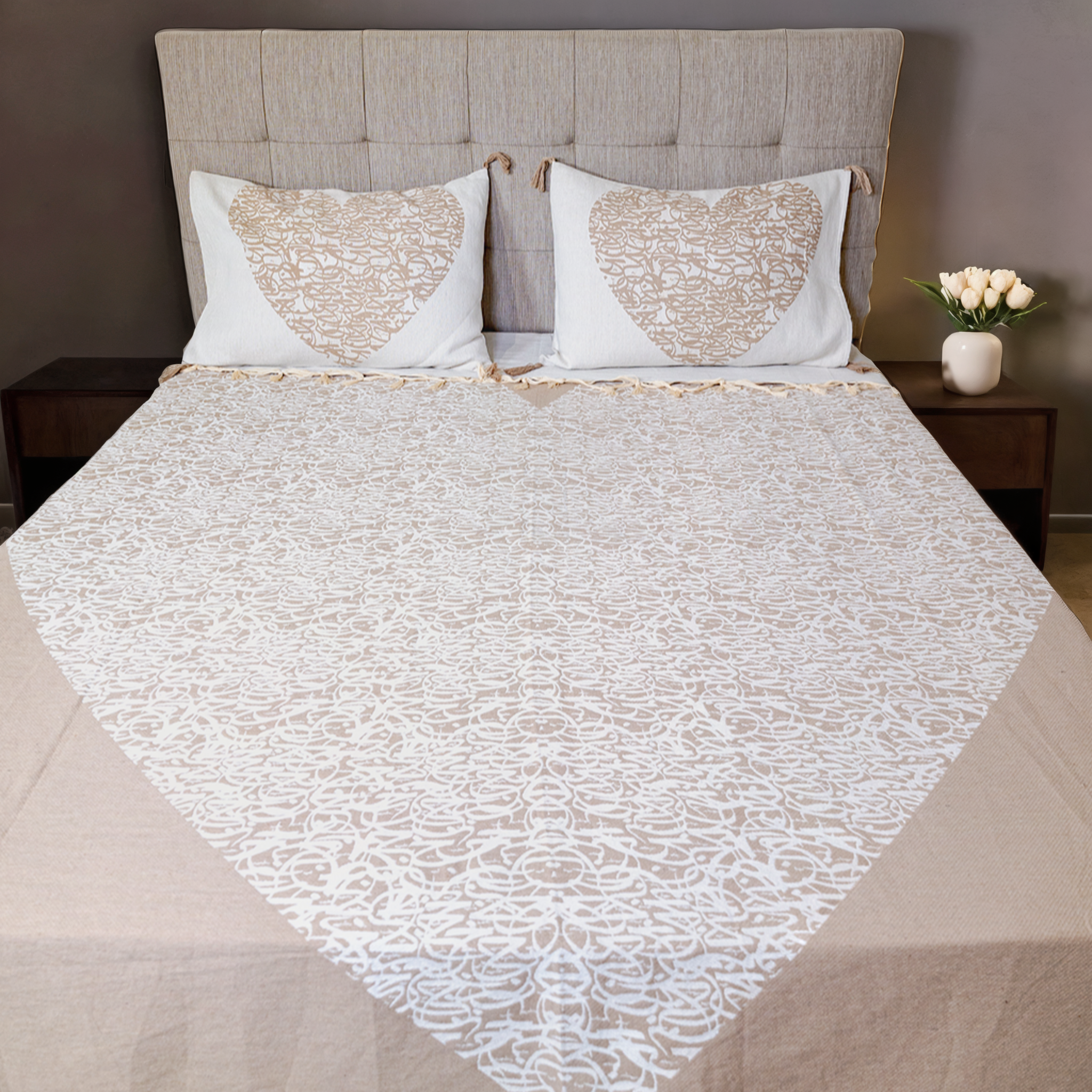 Parure de Lit Design AMOUR | Calligraphie et Charme | Fiolla Home