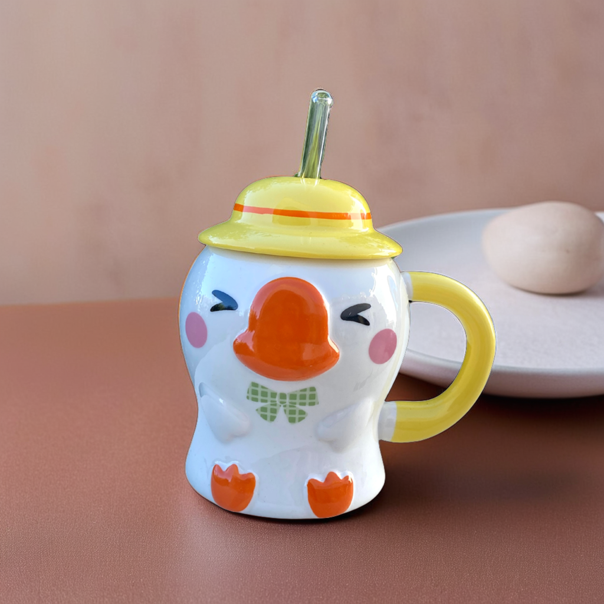 Mug Canard Original | Look Créatif et Couvercle Pratique | Fiolla Home