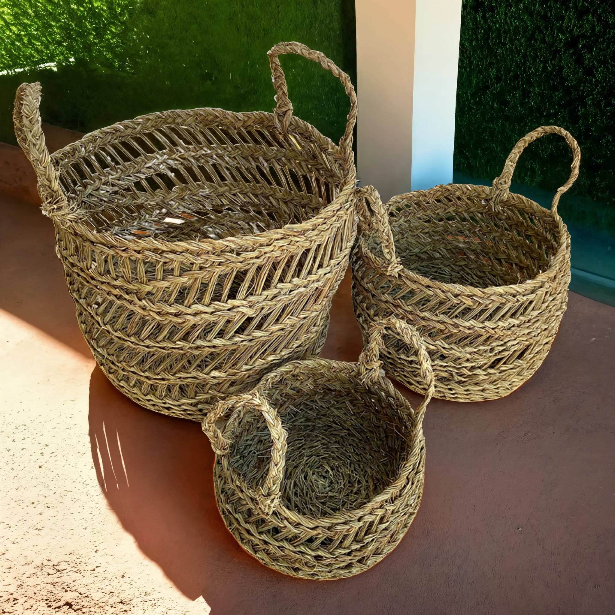 Lot de 3 Paniers Halfa | Style Rustique et Pratique | Fiolla Home