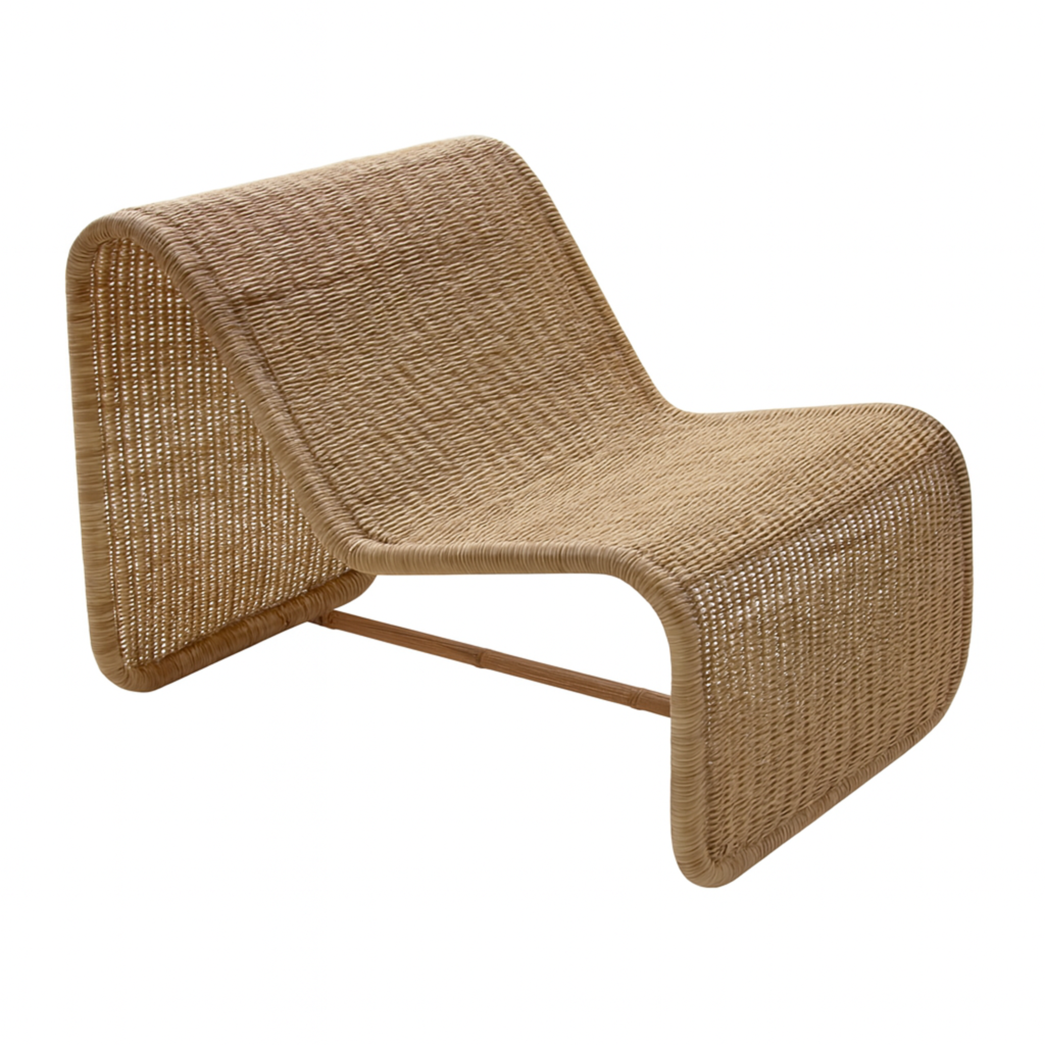 Chaise Longue en Rotin Naturel | Style Contemporain & Relax | Fiolla Home