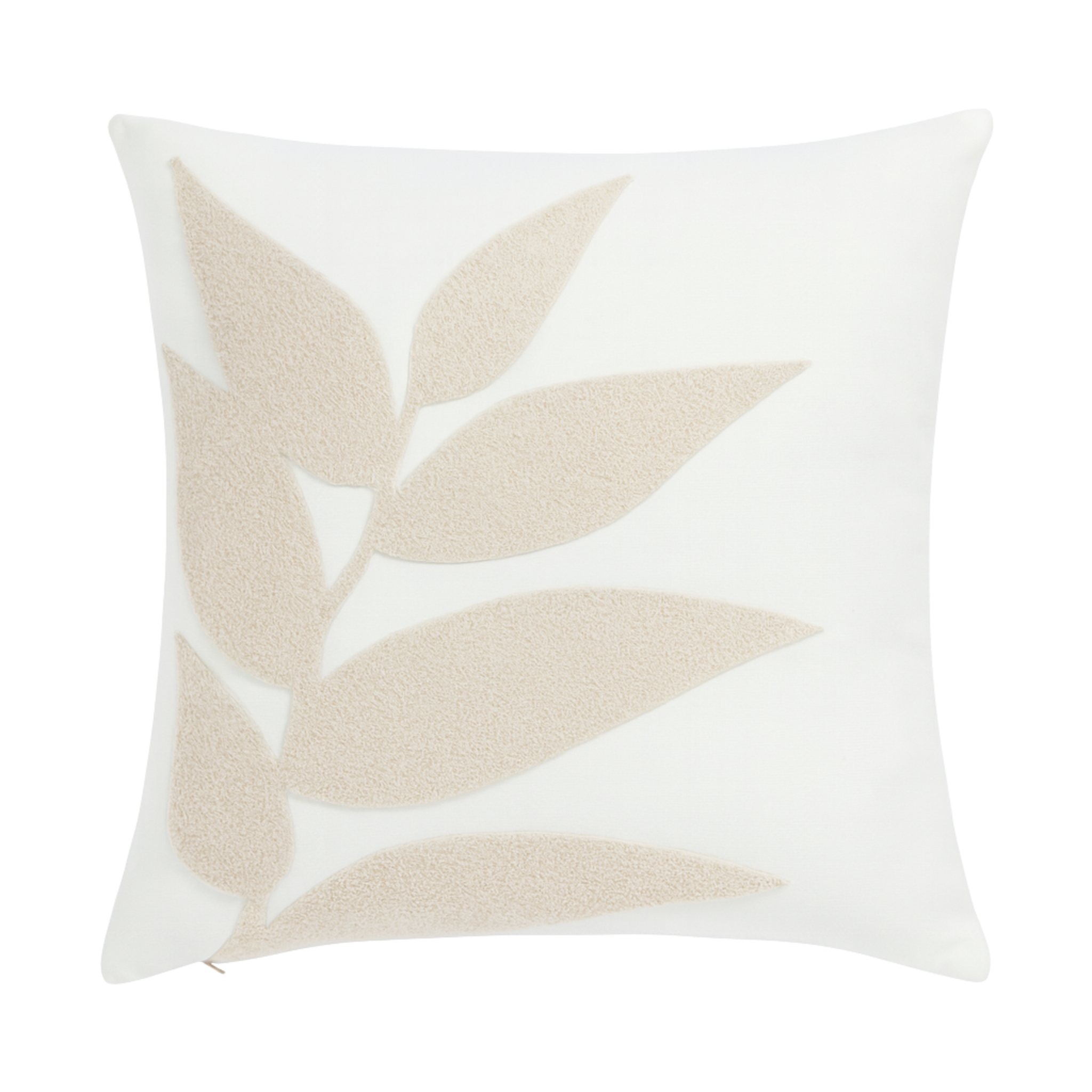 Coussin Feuille Beige Tunisie – Motif Bouclette | Fiolla Home
