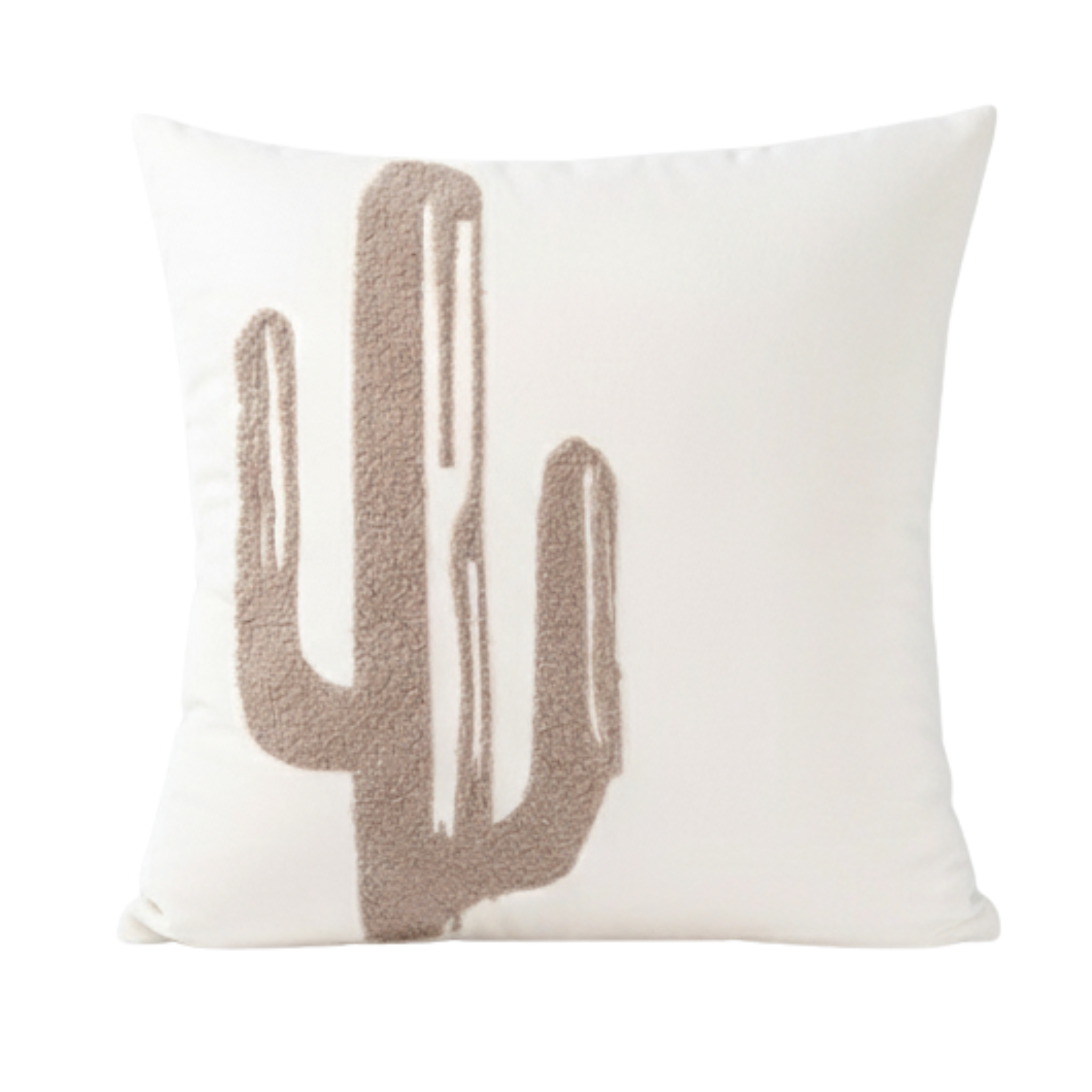 Coussin Cactus Beige Tunisie – Motif Bouclette | Fiolla Home