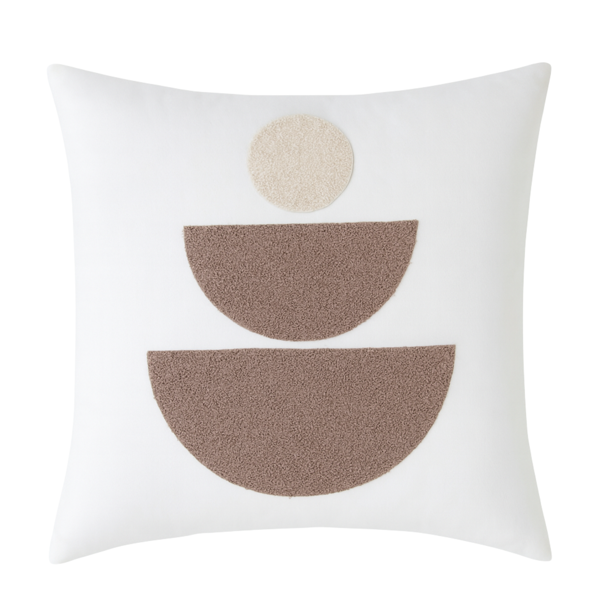 Coussin Géométrique Beige Tunisie – Motif Totem Minimal | Fiolla Home