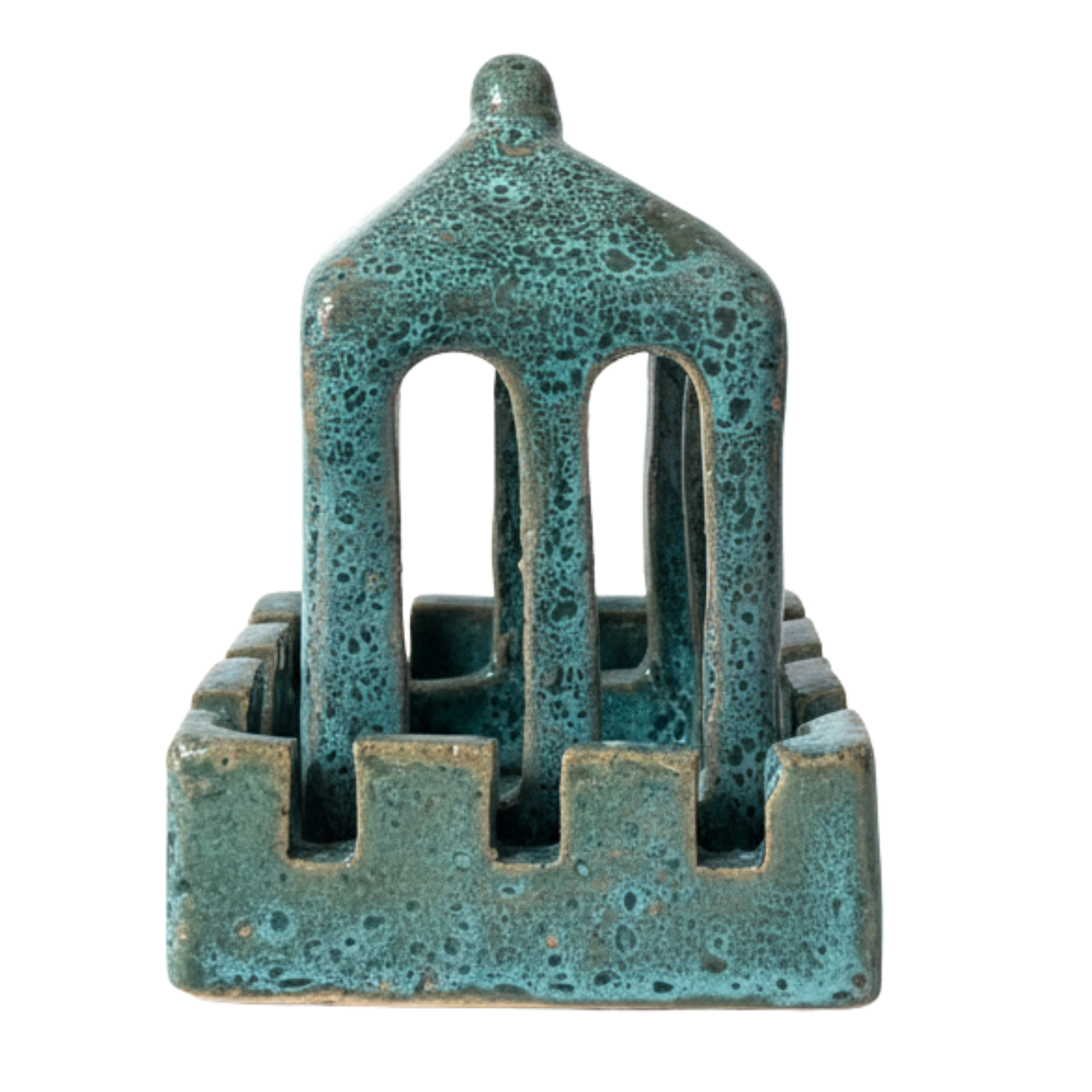 Photophore en Céramique – Pavillon Méditerranéen Turquoise