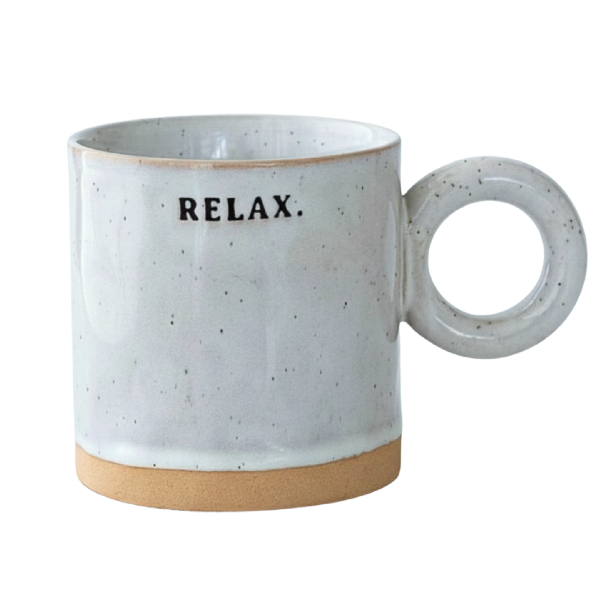 Mug Céramique RELAX – Anse Anneau, Style Minimal | Fiolla Home