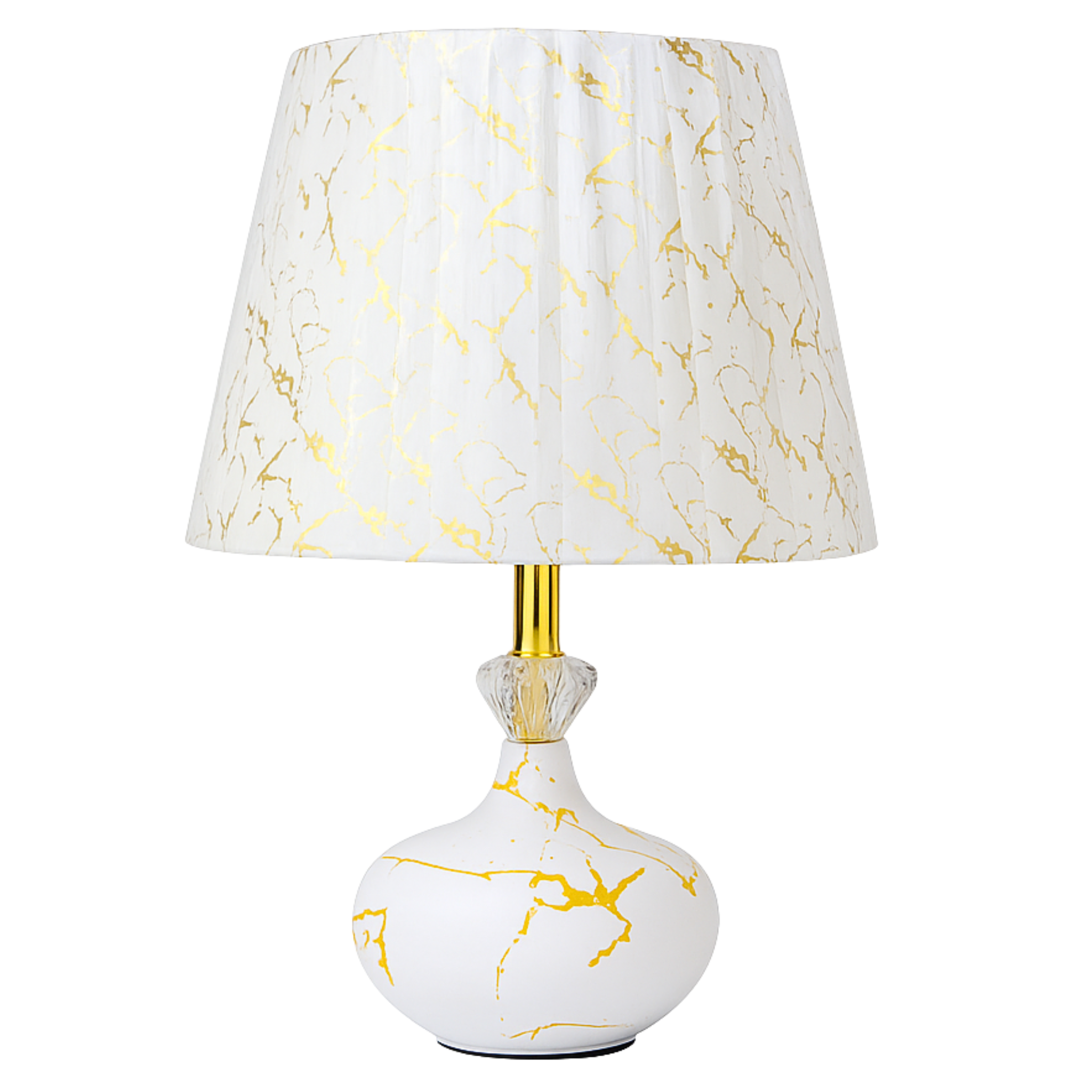 Lampe de Nuit en Marbre Doré – Raffinement et Ambiance Apaisante