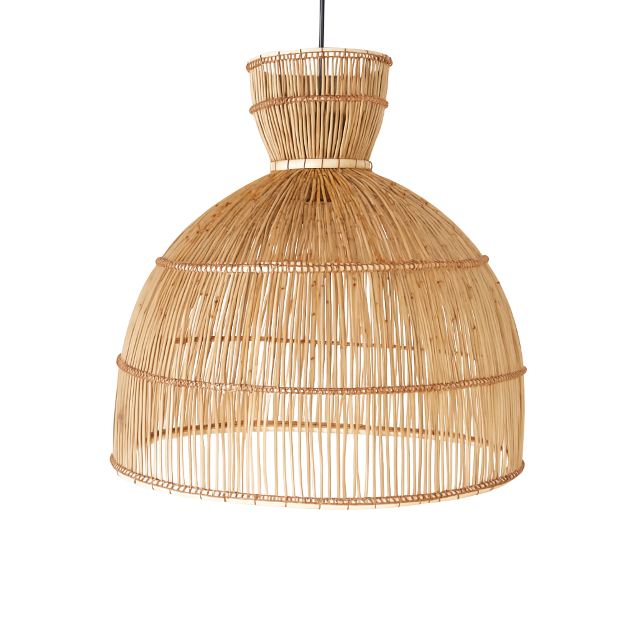 Suspension Dôme en Fibres de Palmier – Artisanat Tunisie