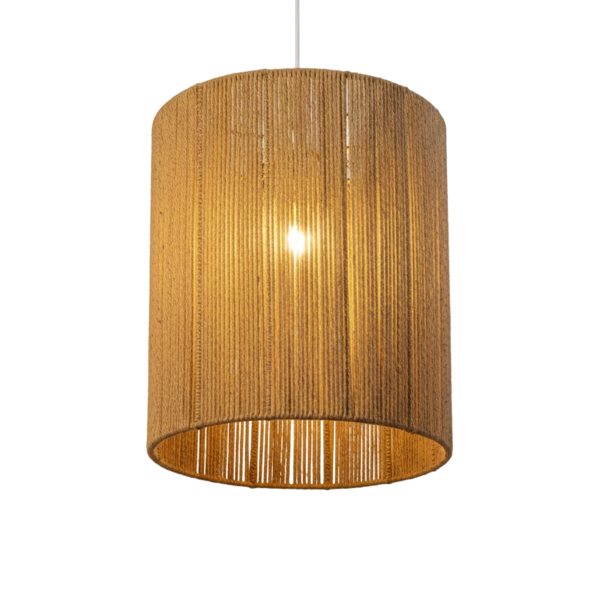 Suspension Jute Fait Main Tunisie - Lumière Naturelle & Artisanat Local