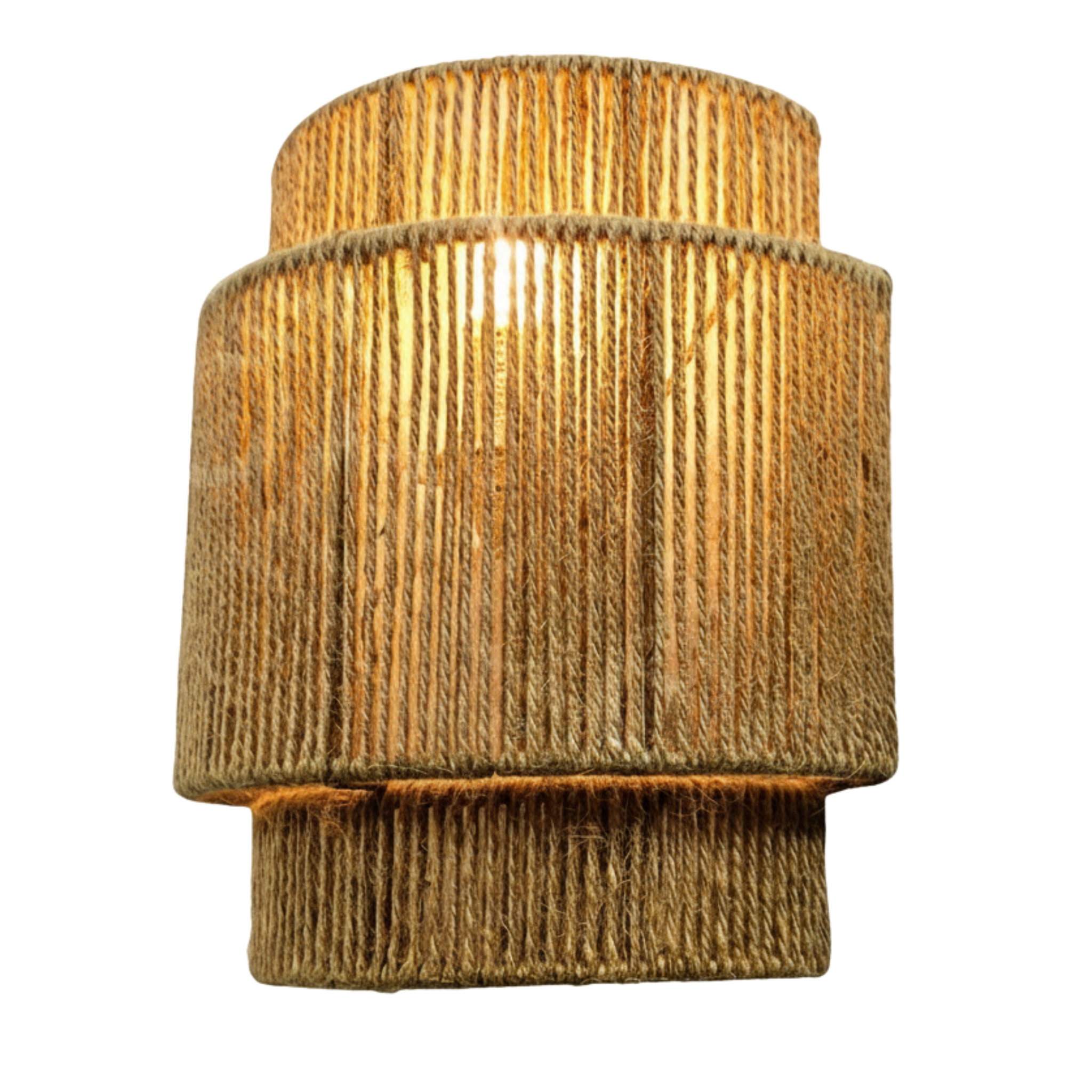 Applique Murale "Kenza" en Jute Tressé – Luminaire Style Boho Naturel