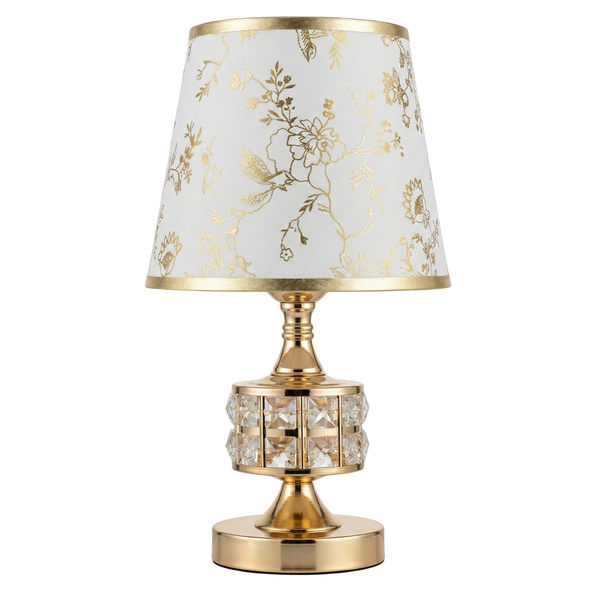 Lampe de Chevet Dorée & Cristal | Luxe et Élégance Tunisie