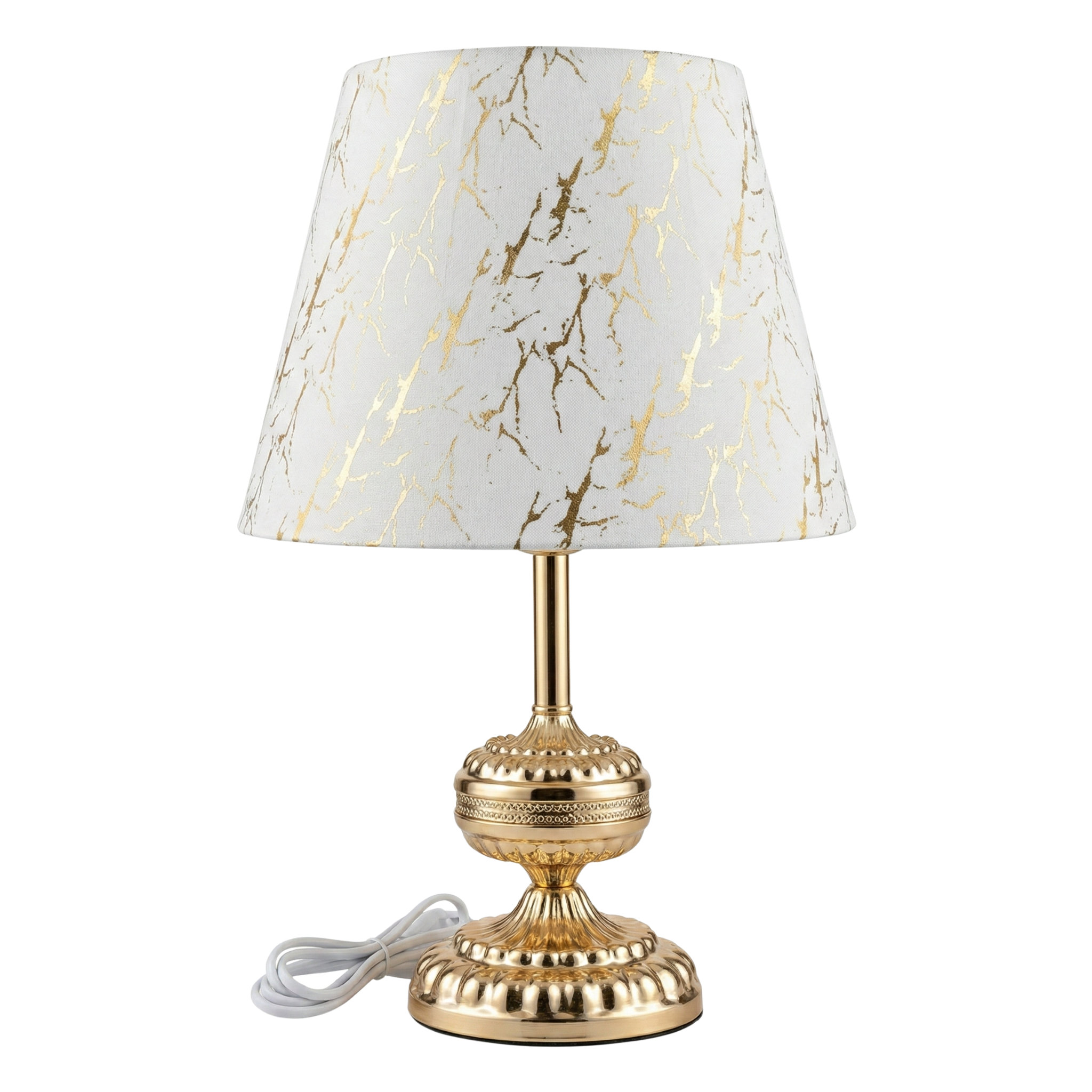 Lampe de Chevet Chic Dorée & Marbre - Luminaire Décoratif Tunisie