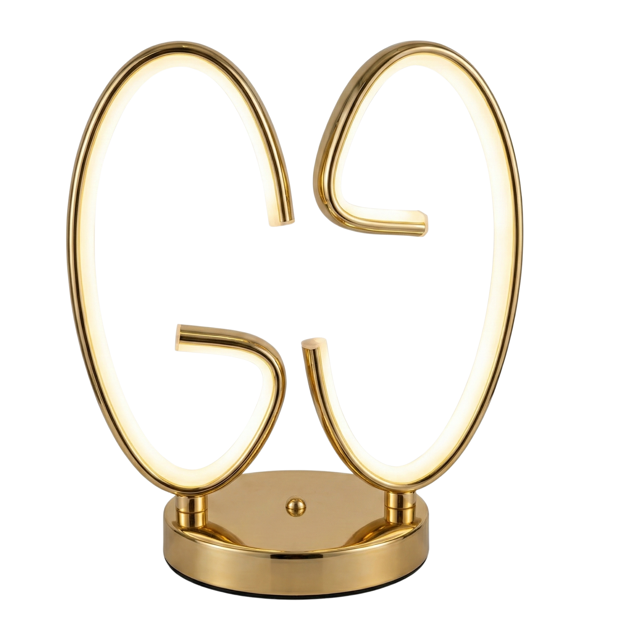 Lampe Sculpturale LED "Infinity" Or | Luminaire Tunisie