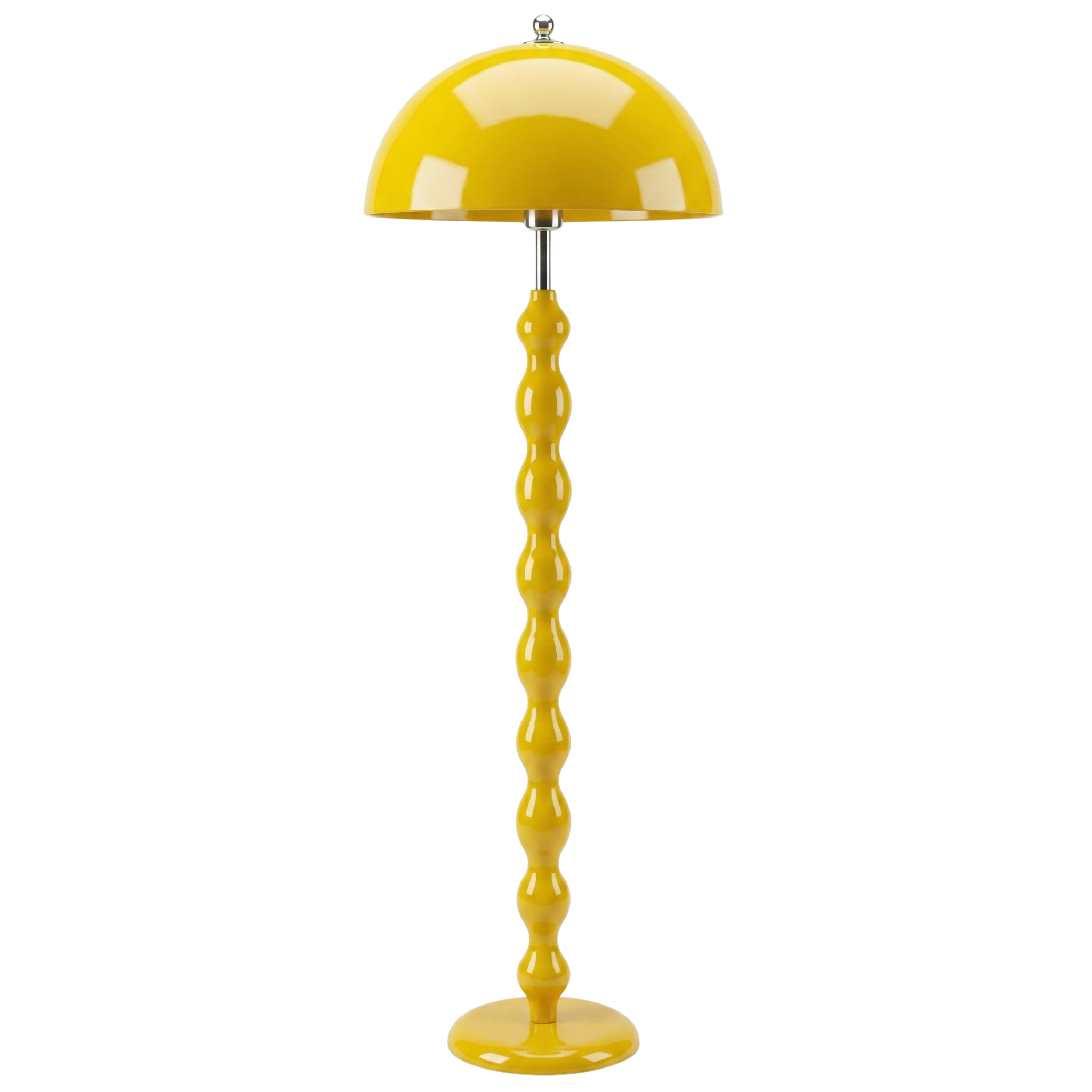 Lampadaire Design "Totem" Jaune Laqué | Luminaire de Luxe & Décoration Moderne Tunisie