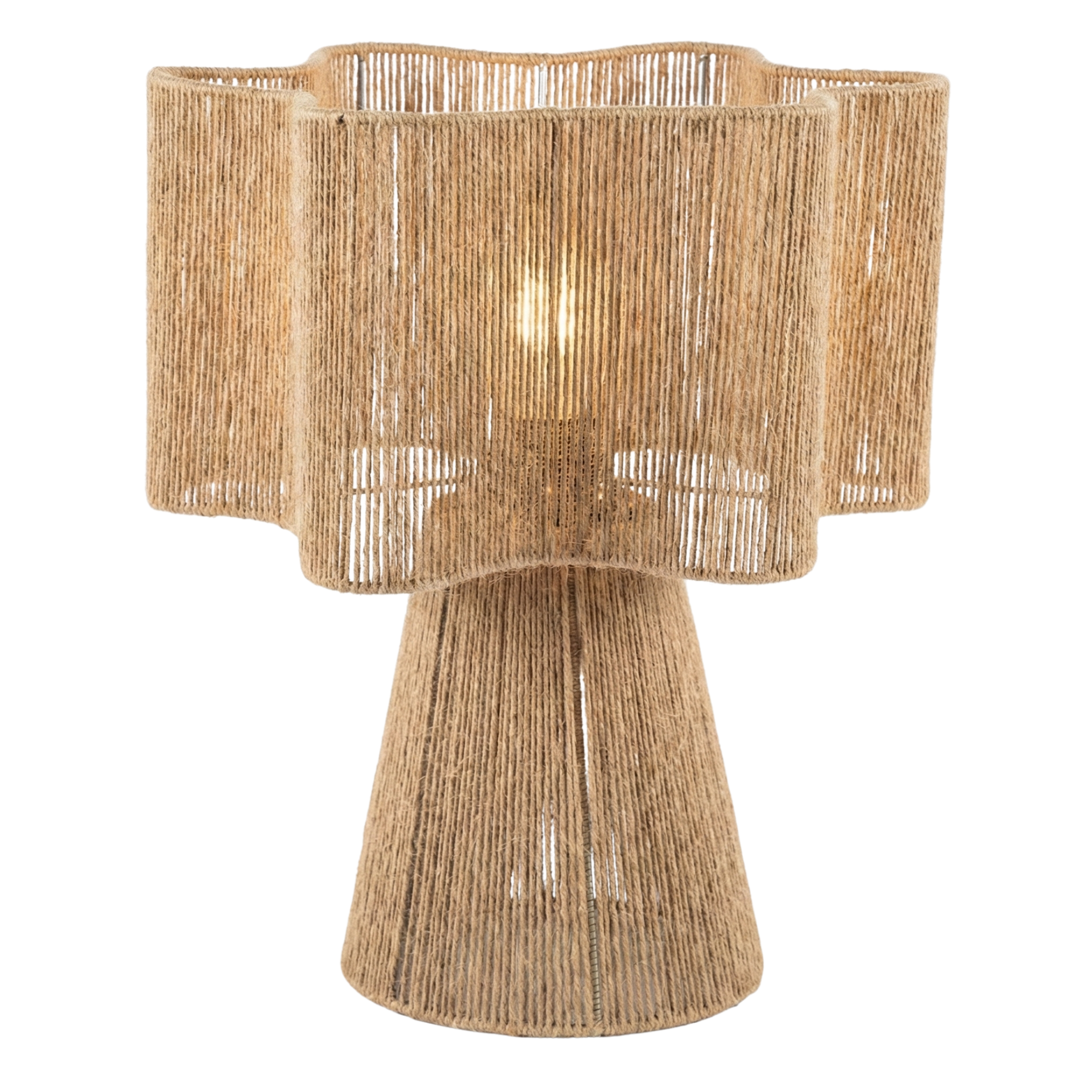 Lampe à Poser en Jute Naturelle - Design Bohème & Authentique