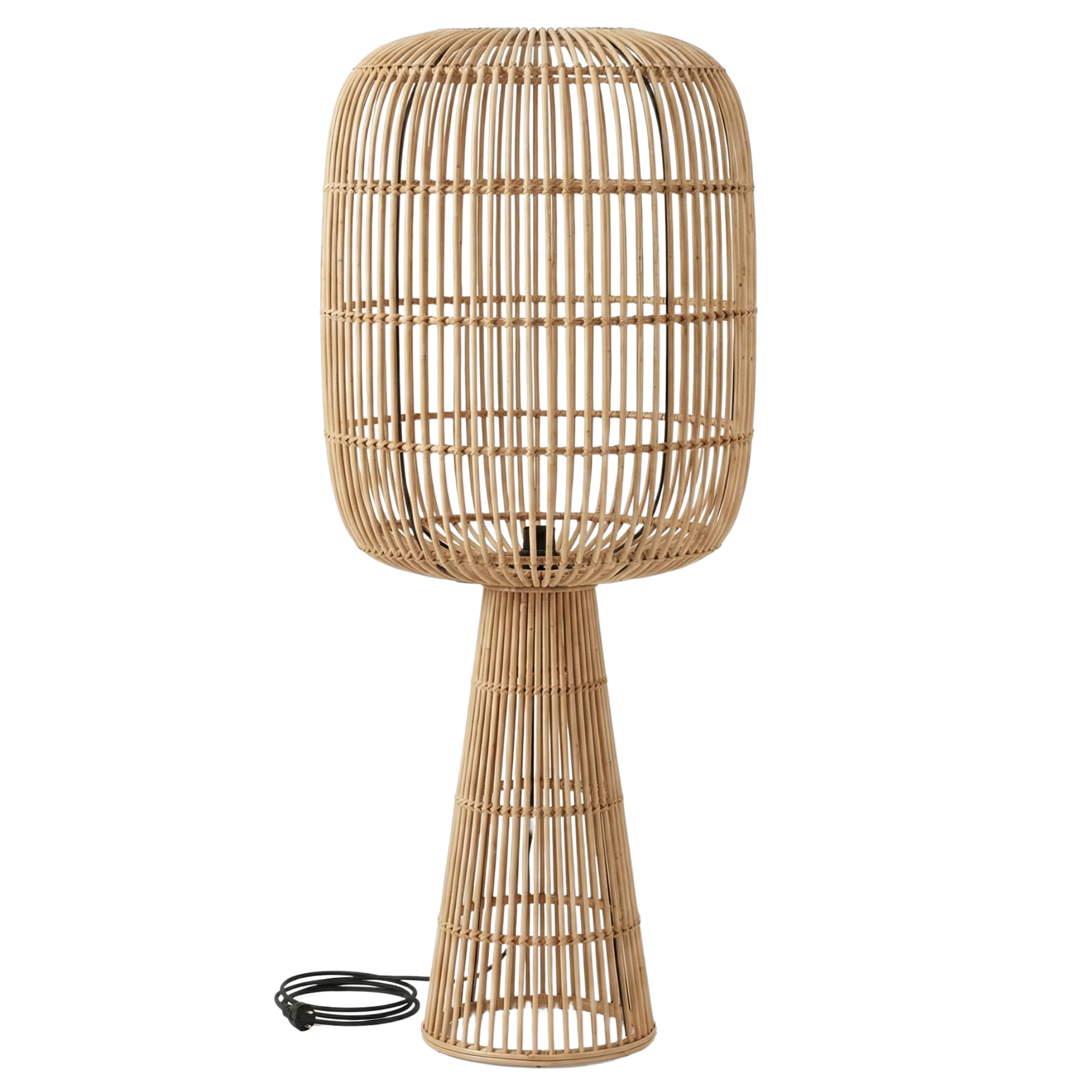 Lampadaire Sur Pied en Rotin Naturel – Design Bohème & Fait Main