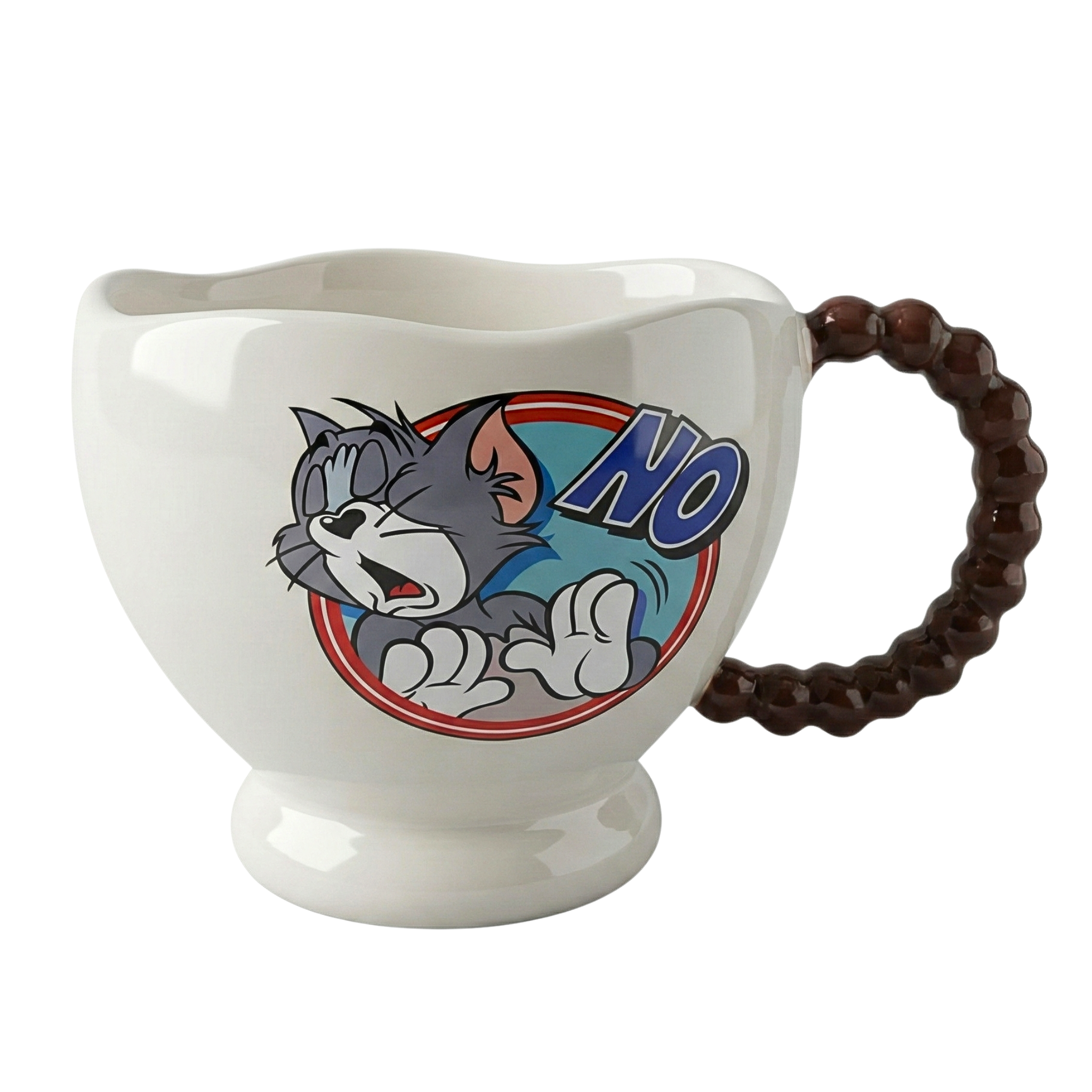 Mug Céramique Tom "NO" - Tasse Tendance Manche Perlé