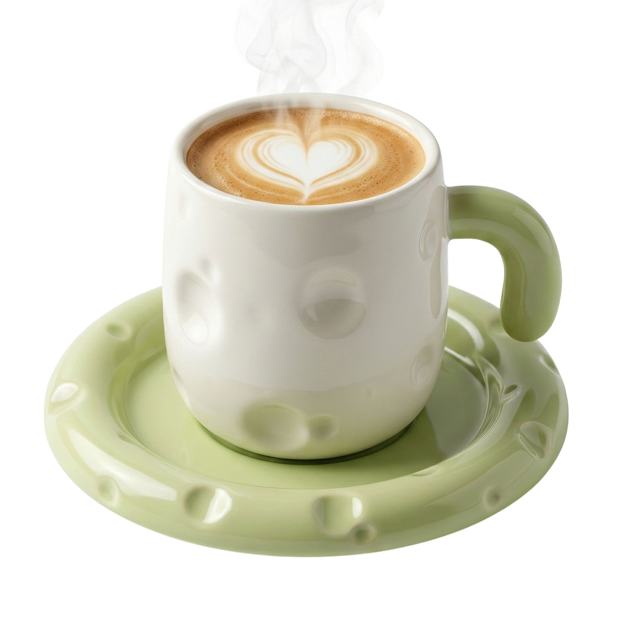 Tasse Design "Cheese" Vert Pastel – Service Café & Idée Cadeau