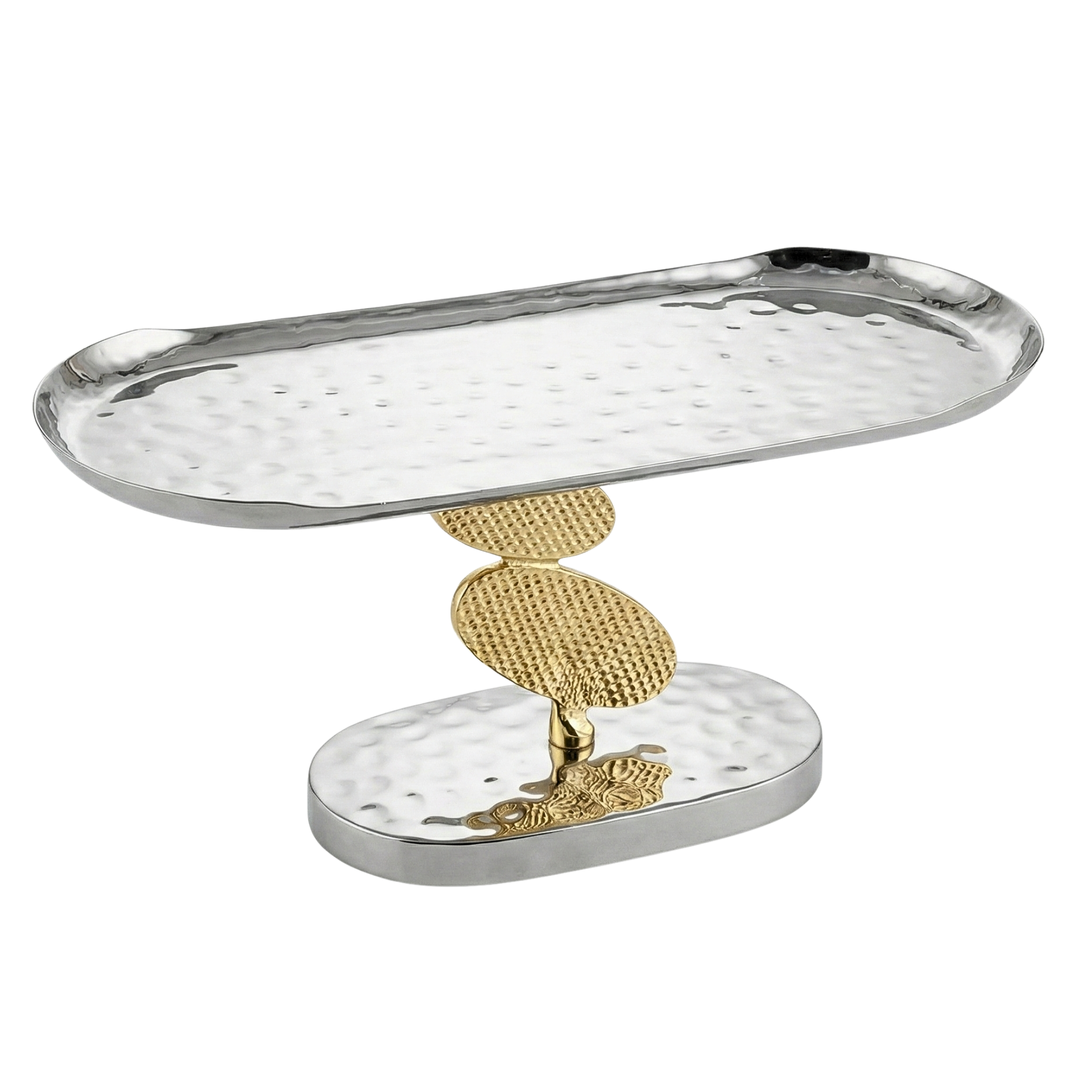 Présentoir de Table Design Cactus – Cuivre Indien & Argent Premium