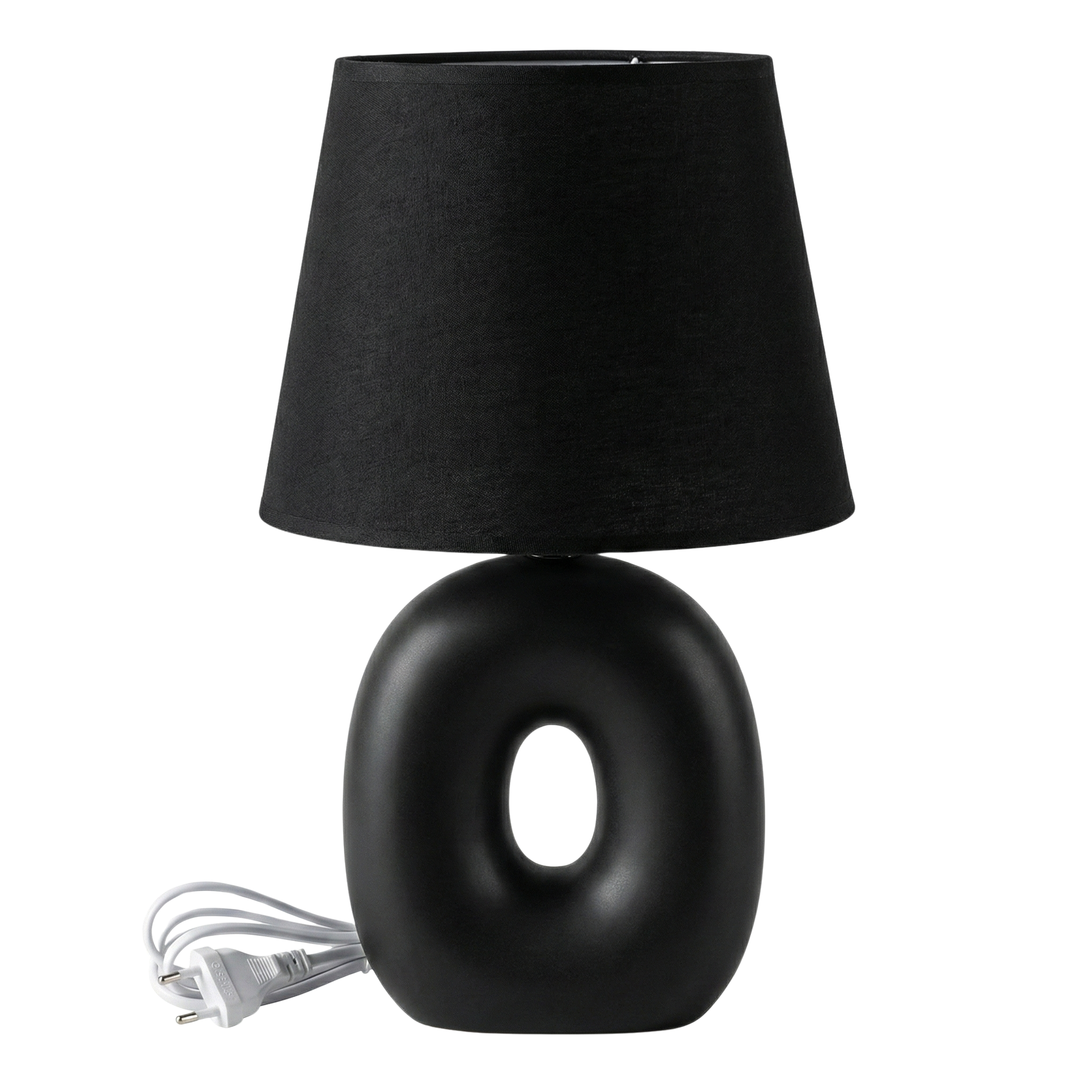 Lampe de Table Design "Donut" Noir Mat – Élégance Moderne & Chic