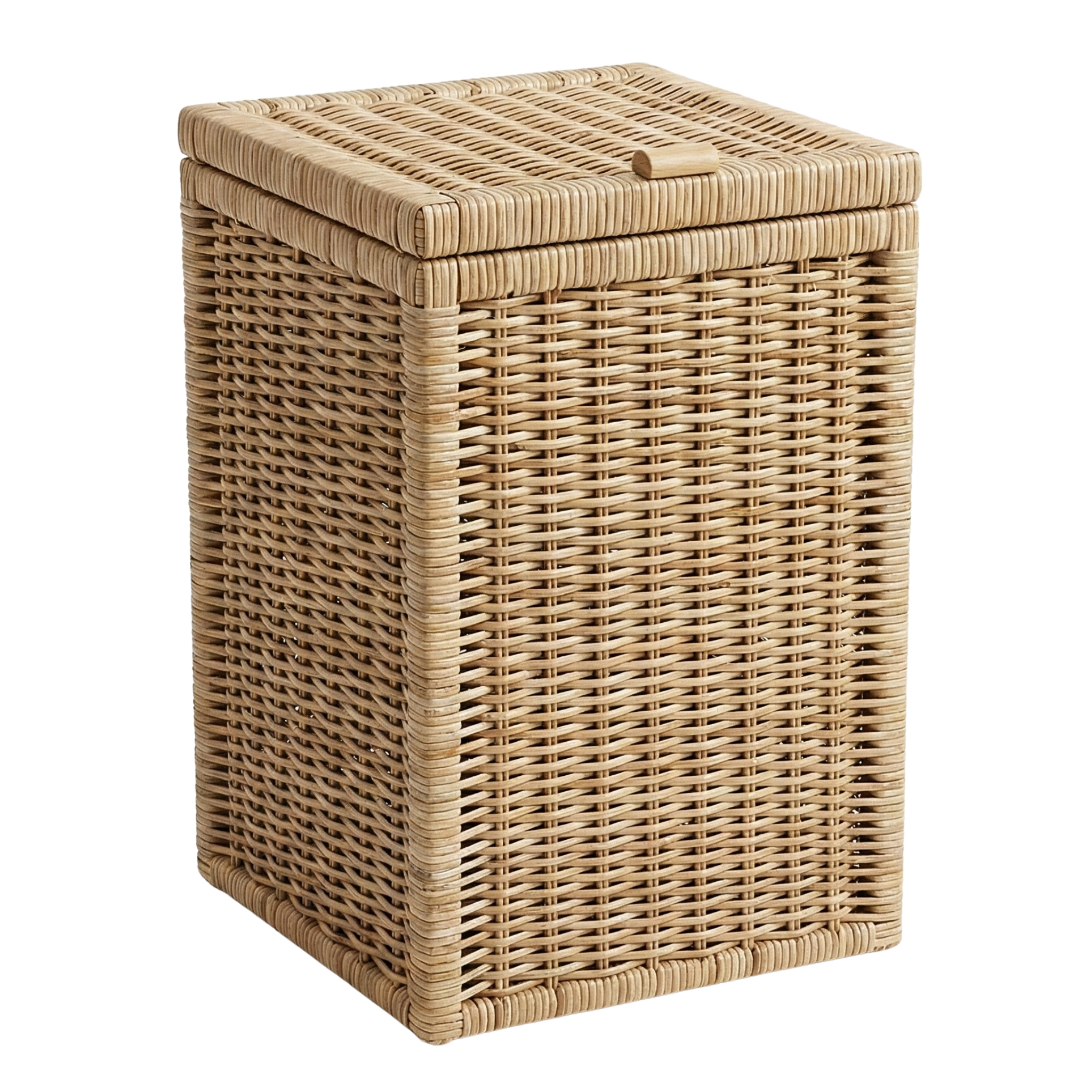 Panier à Linge en Rotin Tissé avec Couvercle – Rangement Chic & Naturel