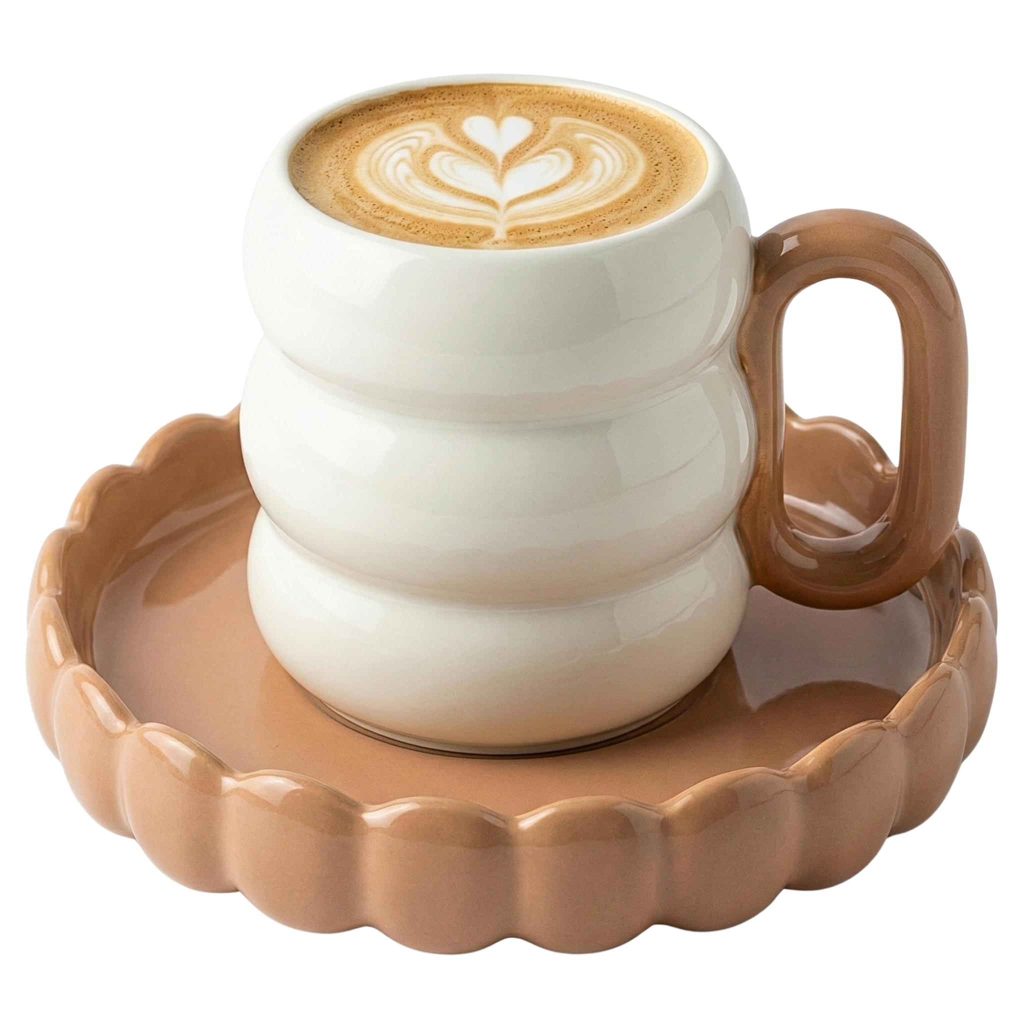 Mug Bubble Céramique & Soucoupe – Design Nuage Tendance & Chic