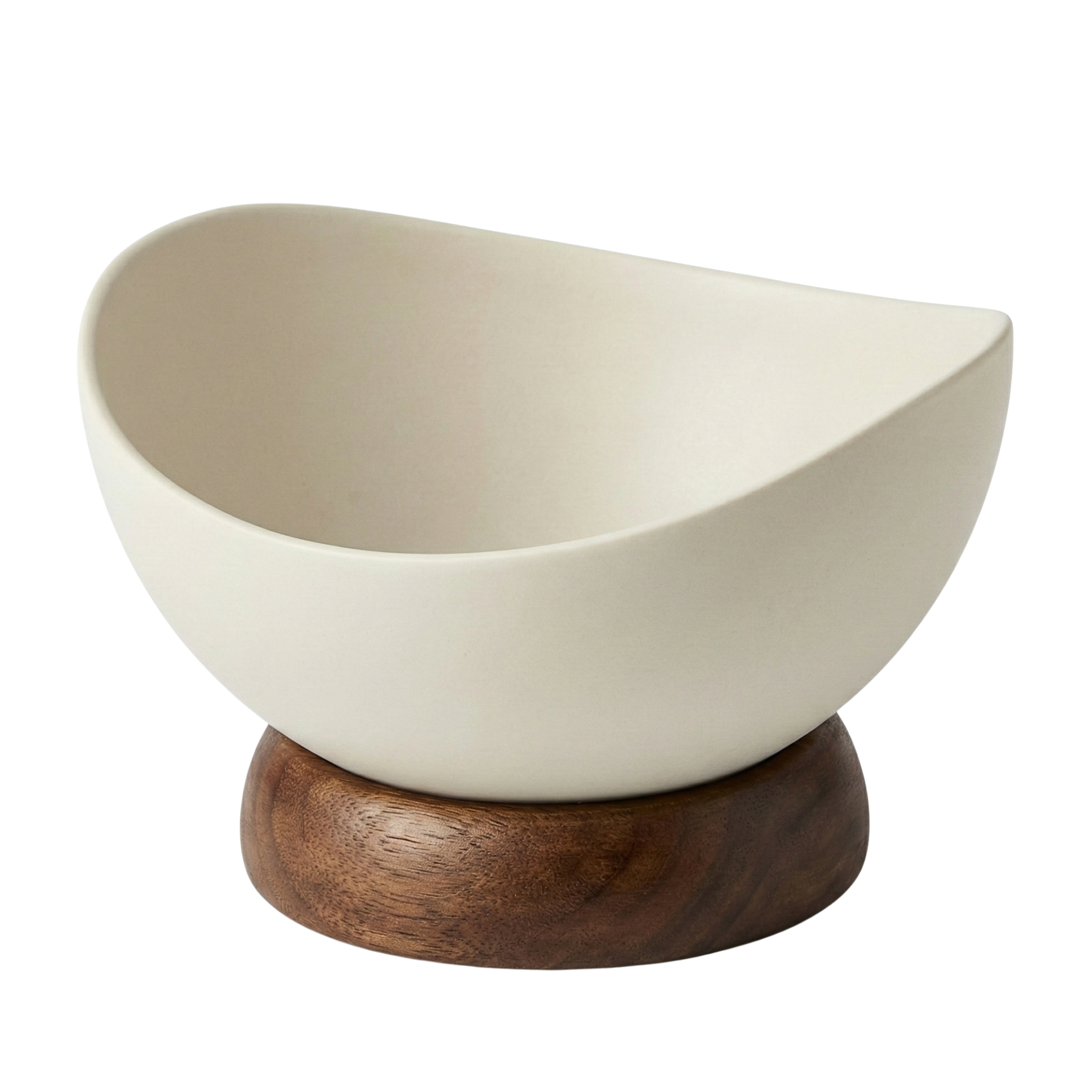 Bol Incliné Design en Céramique & Socle Bois – Service & Déco