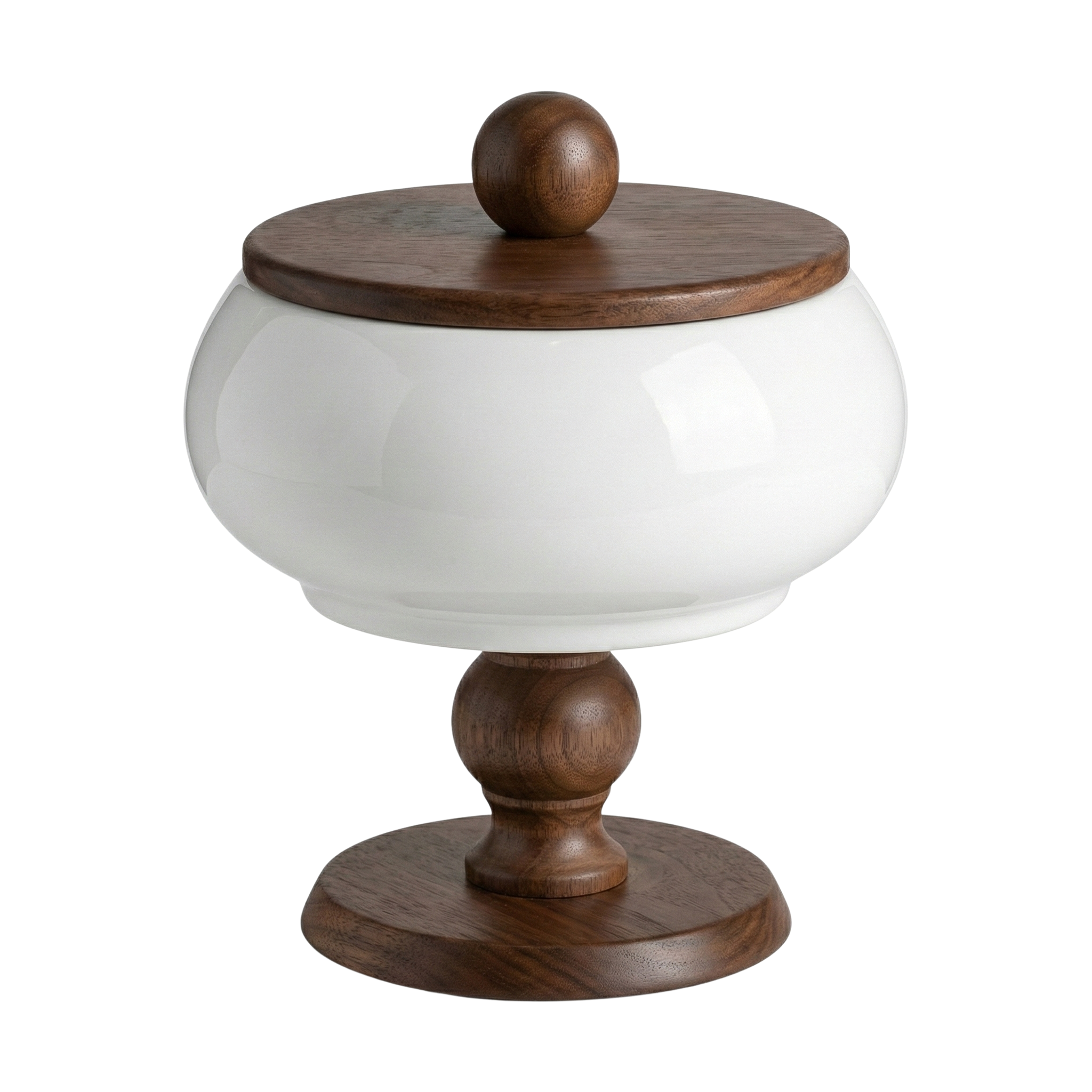 Bonbonnière Design Céramique & Bois – Élégance Moderne (Moyen Modèle)