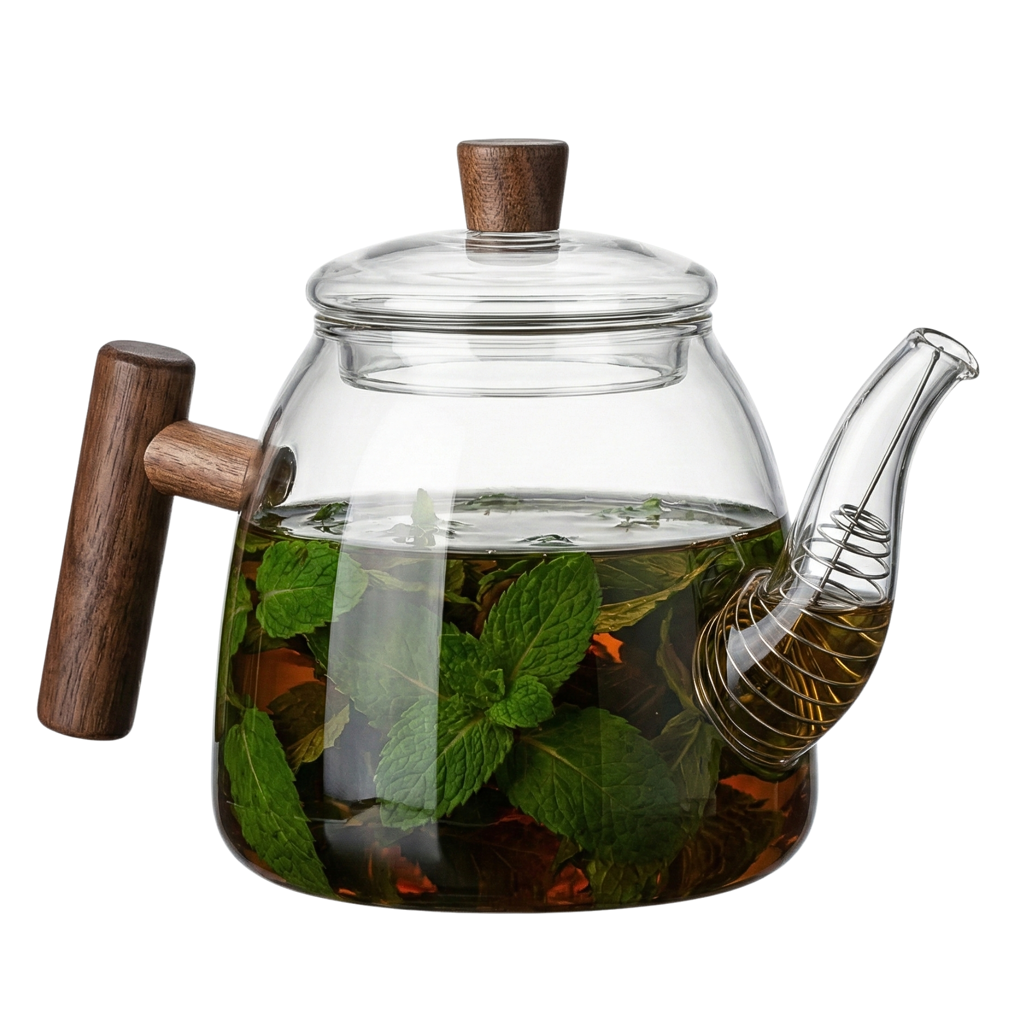 Théière Design en Verre & Bois – Élégance pour vos Infusions