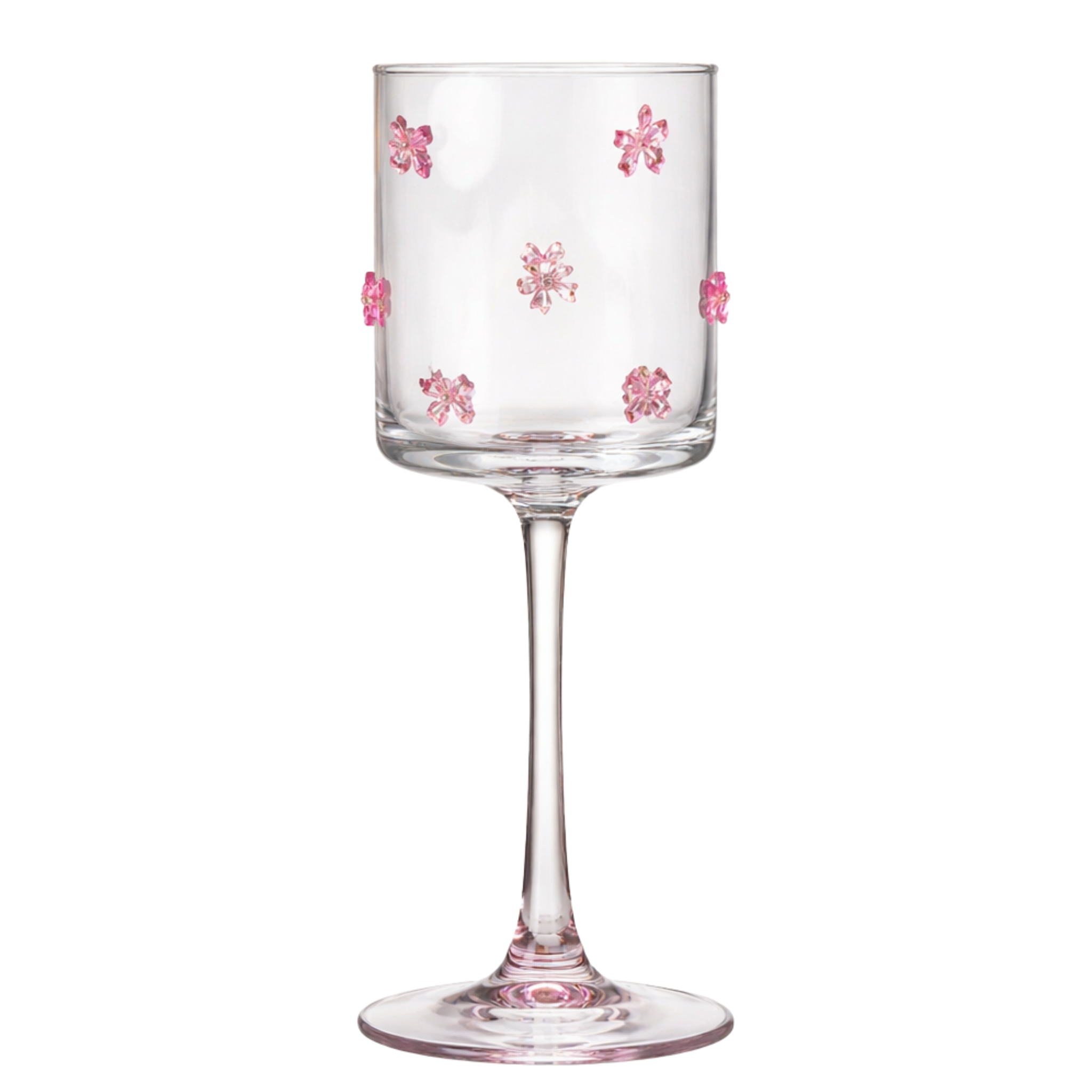 Verre à Pied Design Floral Rose – Élégance & Charme pour votre Table