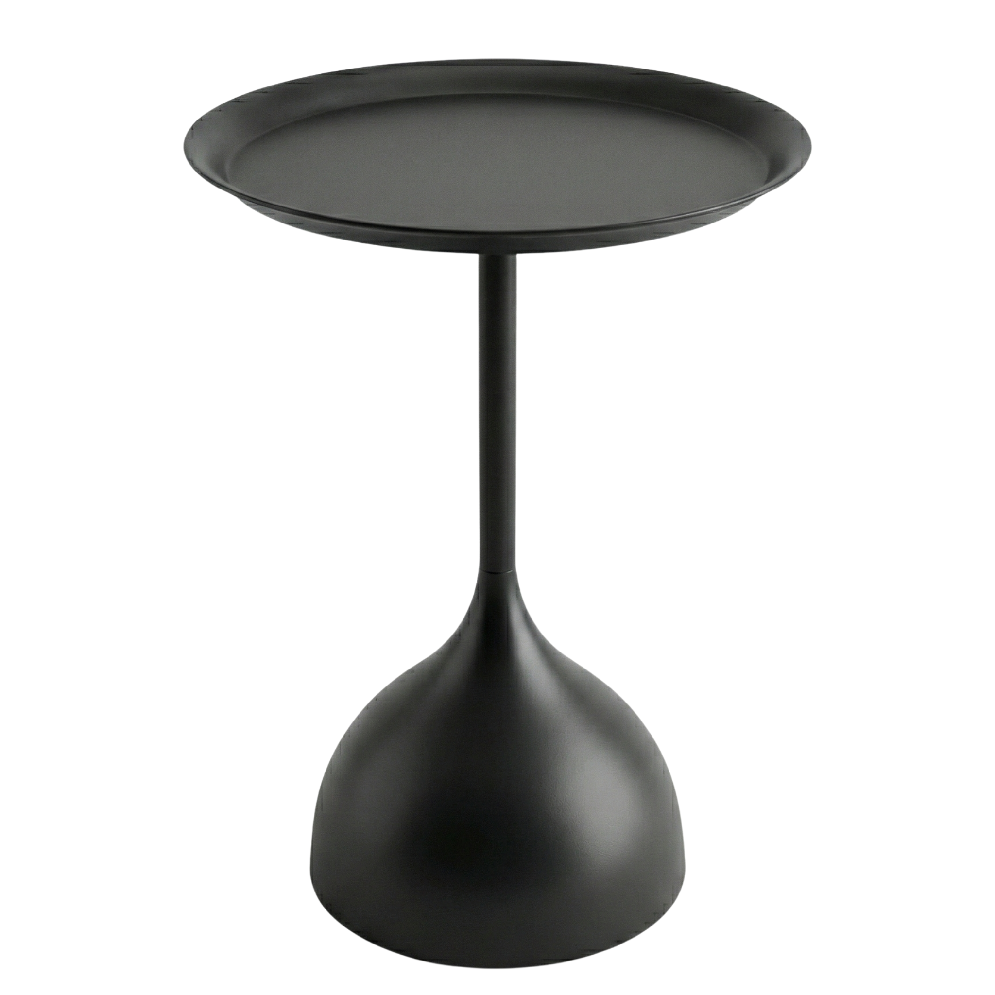 Table d'Appoint Ronde Noire Design Tulipe – Style Moderne & Épuré