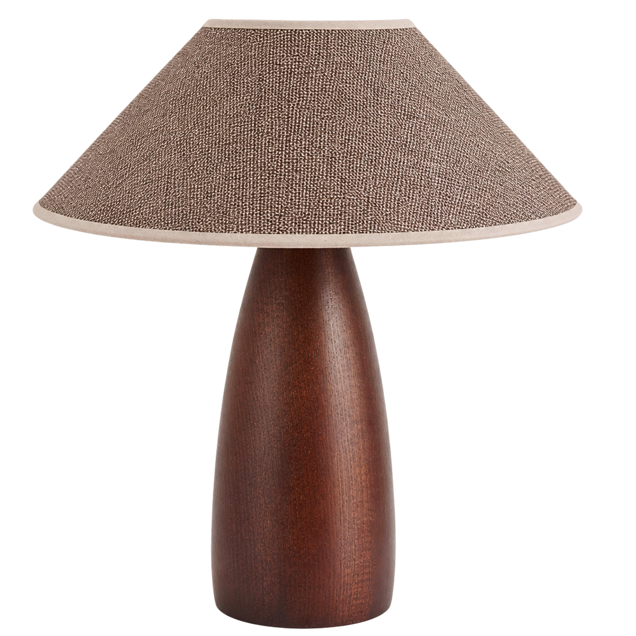 Lampe de Table Acajou Sapele | Abat-Jour Lin | Fiolla Home