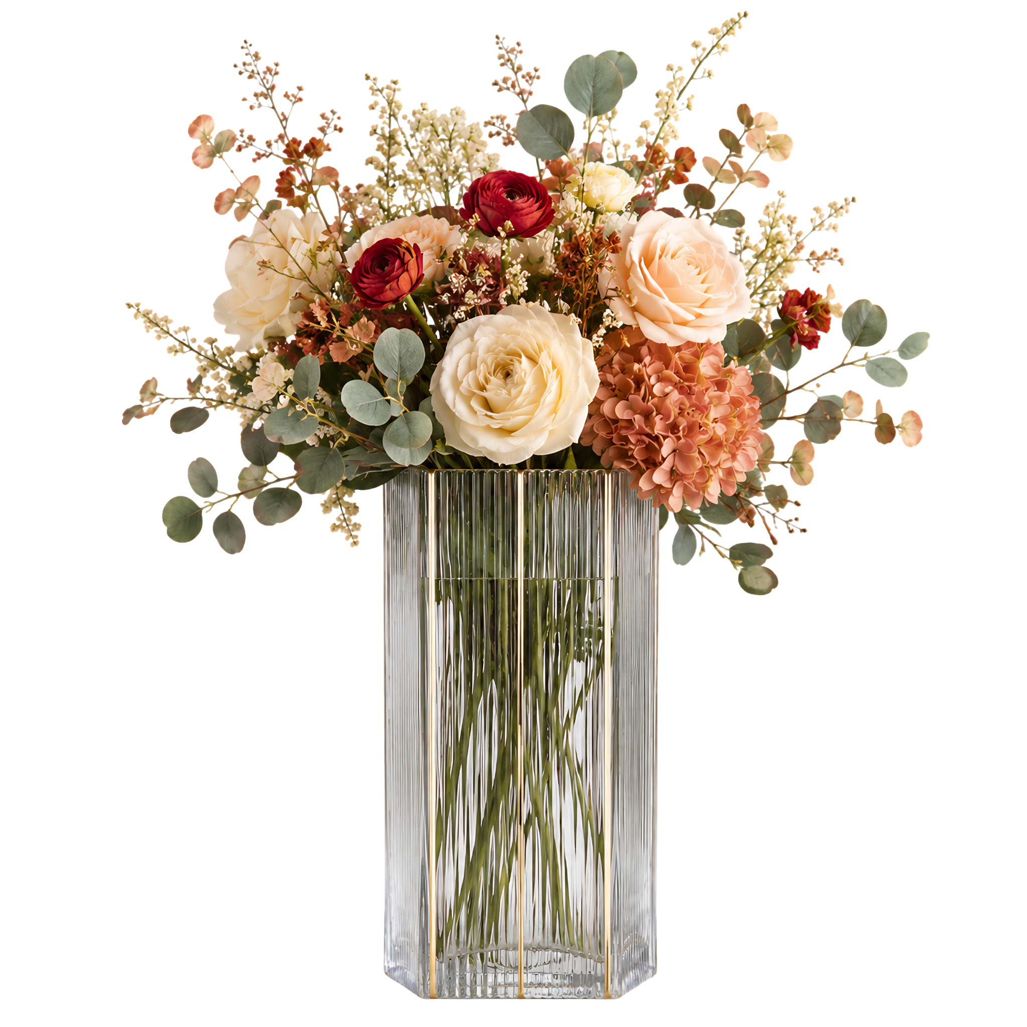 Vase Rectangulaire Verre Doré Tunisie | Fiolla Home