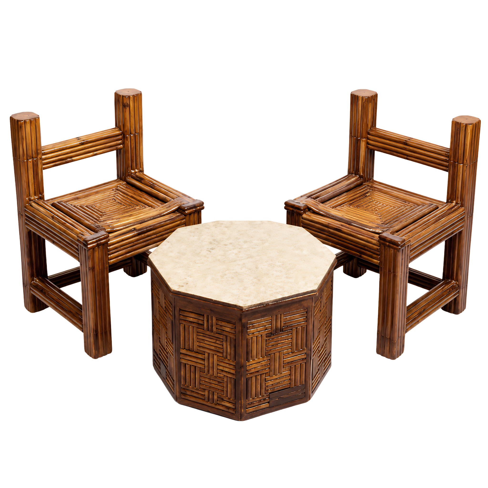 2 tabourets et table