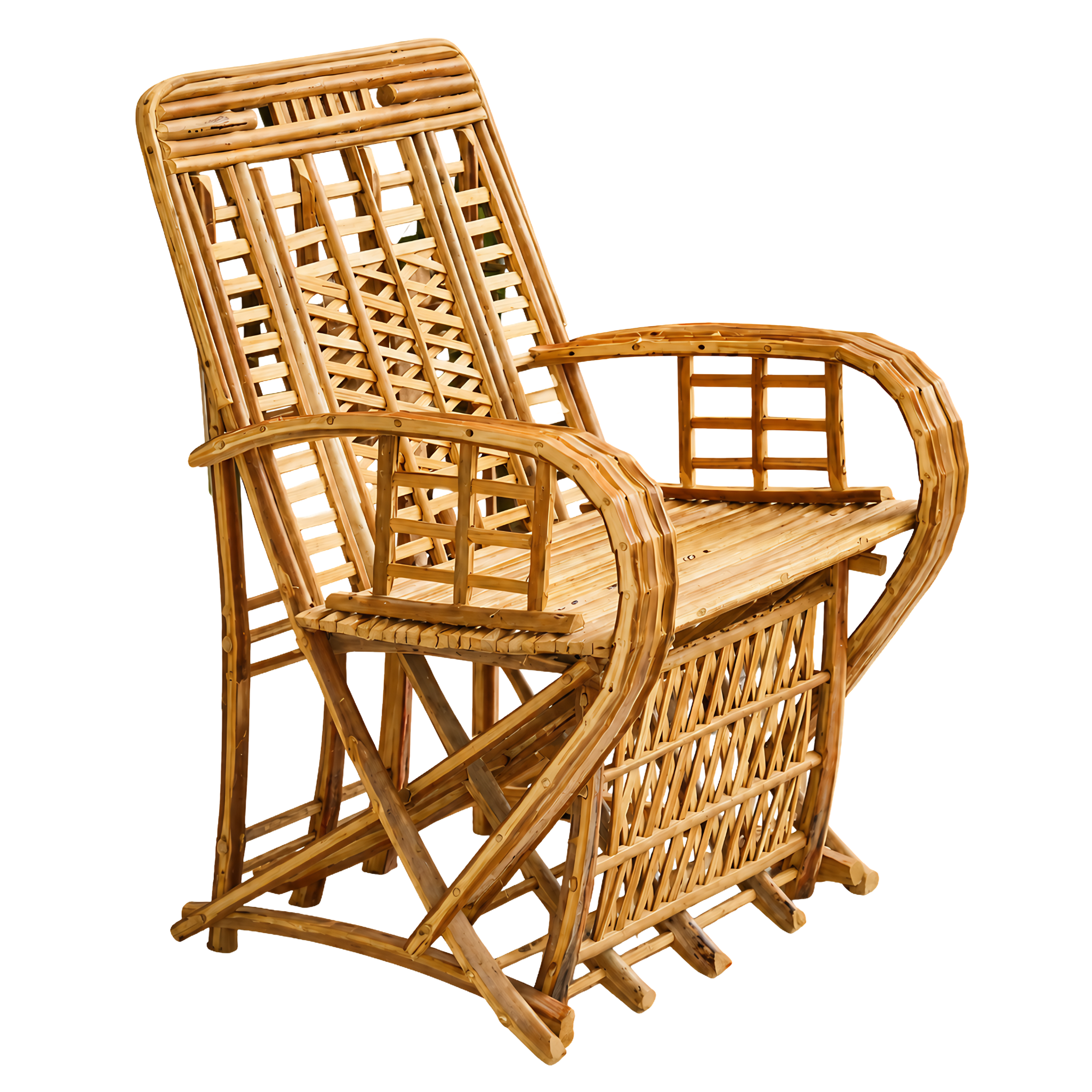 Fauteuil Artisanal Bois de Palmier Dattier Tunisie | Fiolla Home