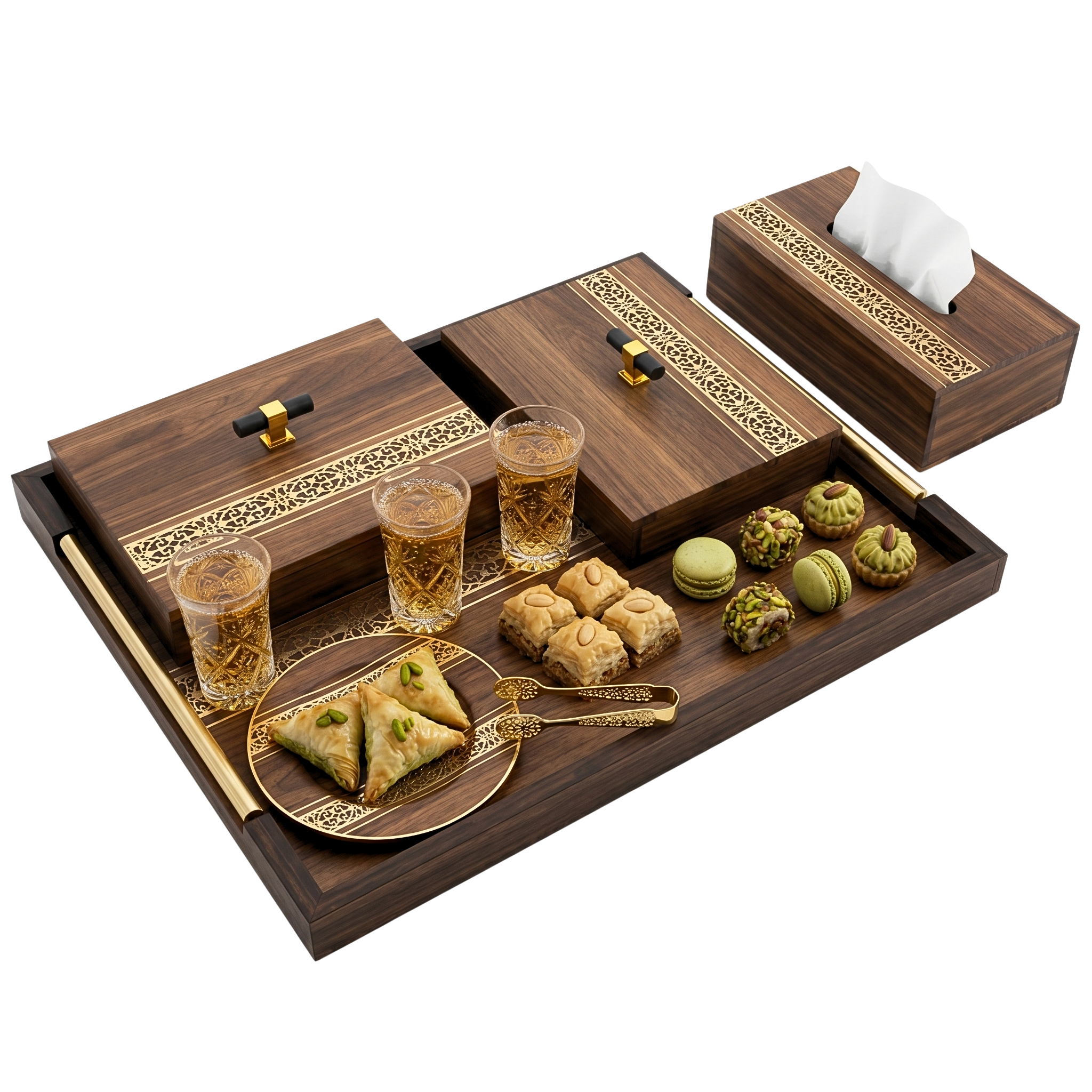 Coffret Royal Bois | Plateau et Boîtes Prestige | Fiolla Home